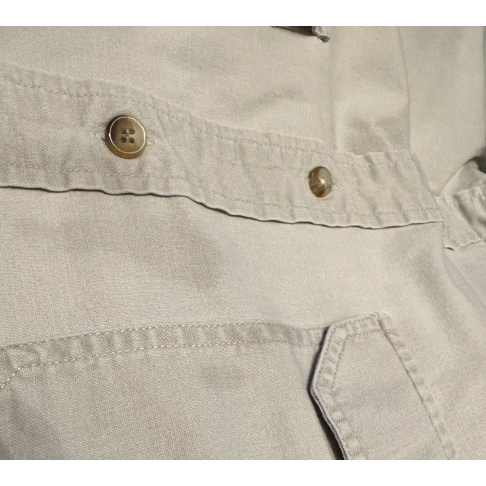 Banana Republic BANANA REPUBLIC Vintage CLASSIC SAFARI Mens S/M Shirt - Button-Up Short Sleeve Beige / Tan J17 Size US M / EU 48-50 / 2 - 6 Thumbnail