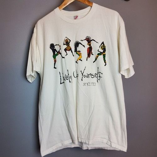 Other Vintage Jerzees Rasta Size XL White T-Shirt Lively Up Yourse Size US XL / EU 56 / 4 - 1 Thumbnail