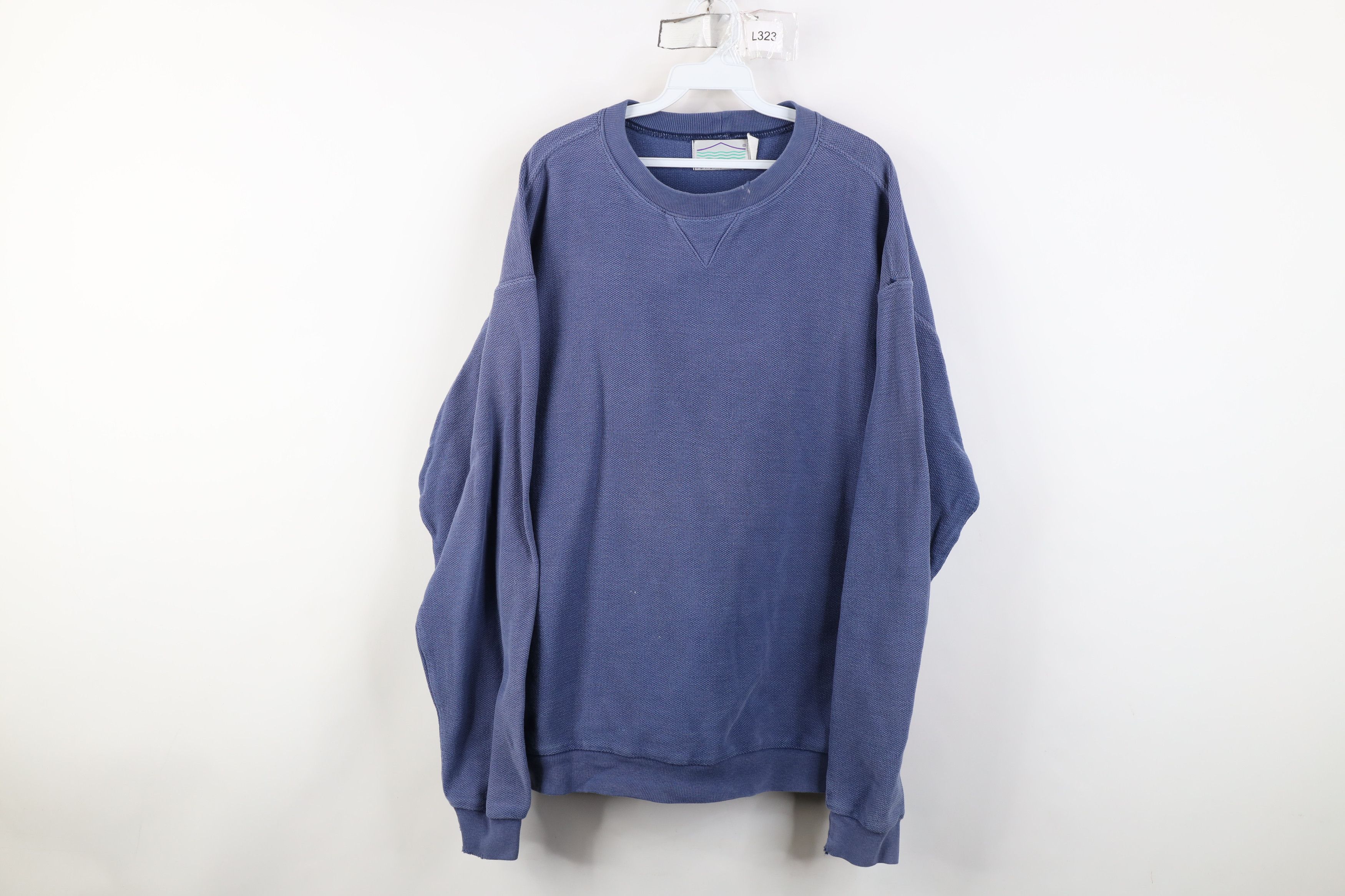 Columbia Vintage 90s Columbia Knit Heavy Thermal Sweatshirt Blue USA Size US XL / EU 56 / 4 - 1 Thumbnail