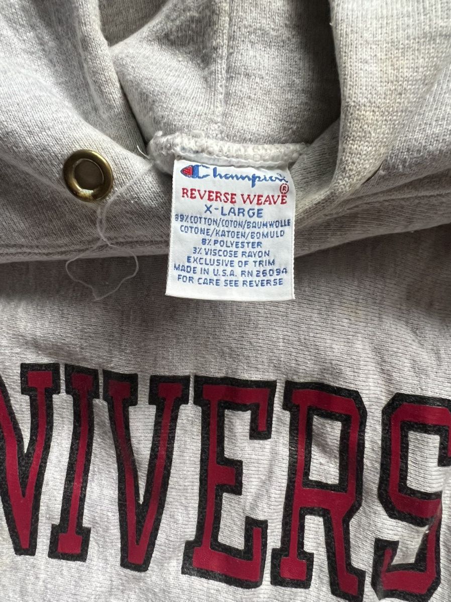 Champion × Vintage ‘90s St. Joseph’s University Champion Reverse Weave Hoodie Size US XL / EU 56 / 4 - 4 Thumbnail