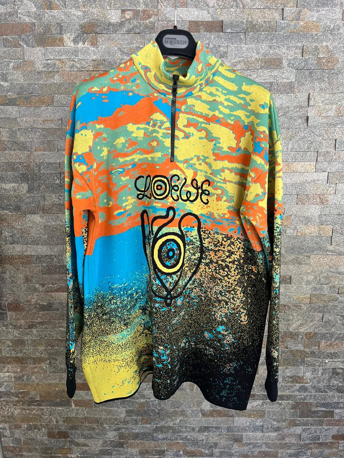 ELN High Neck Digital Camo Sweater in Multicolor