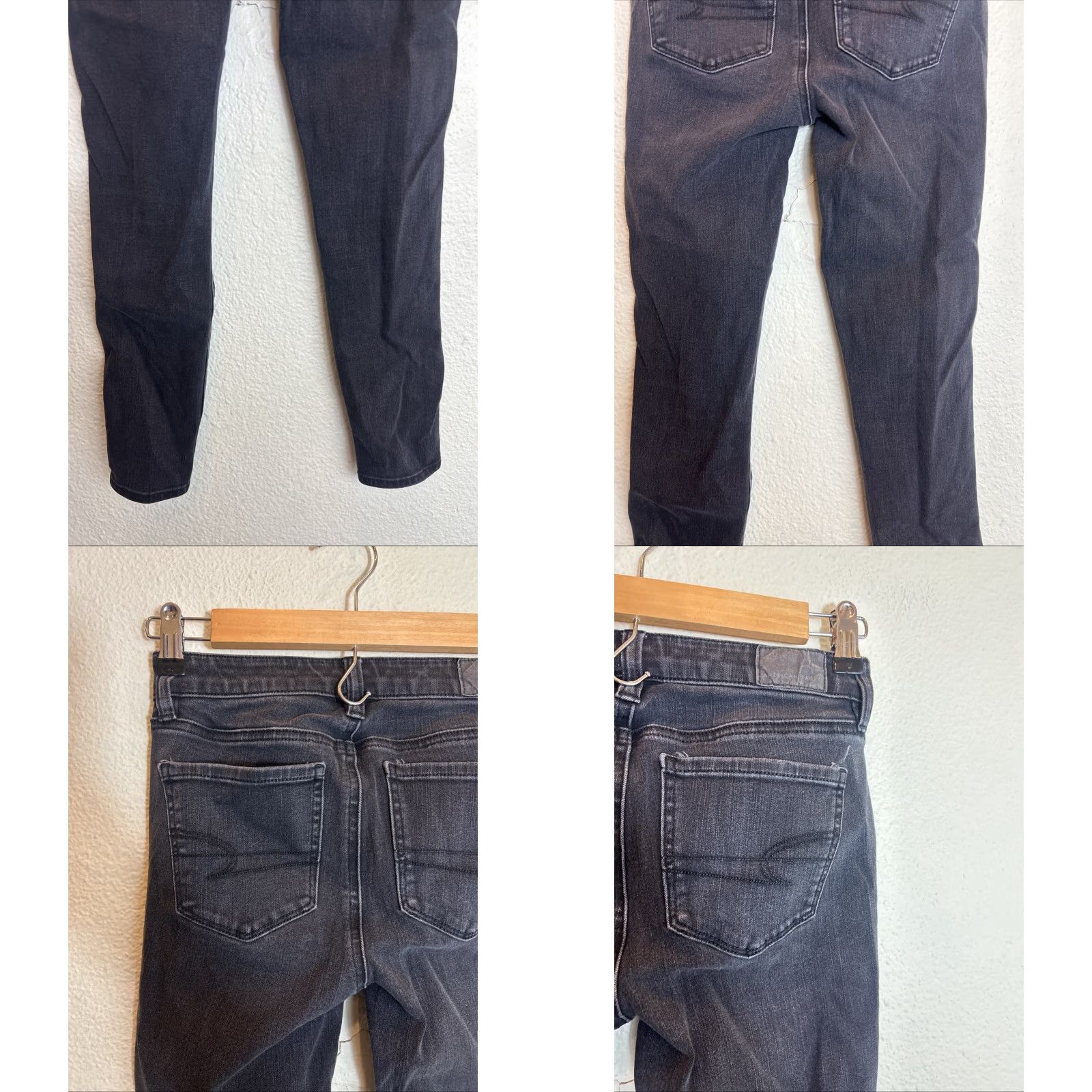 American Eagle Outfitters VINTAGE American Eagle The Dream Jeans Skinny Women 00 Black 24X26 22 in Waist Size 24" / US 00 / IT 34 - 8 Thumbnail