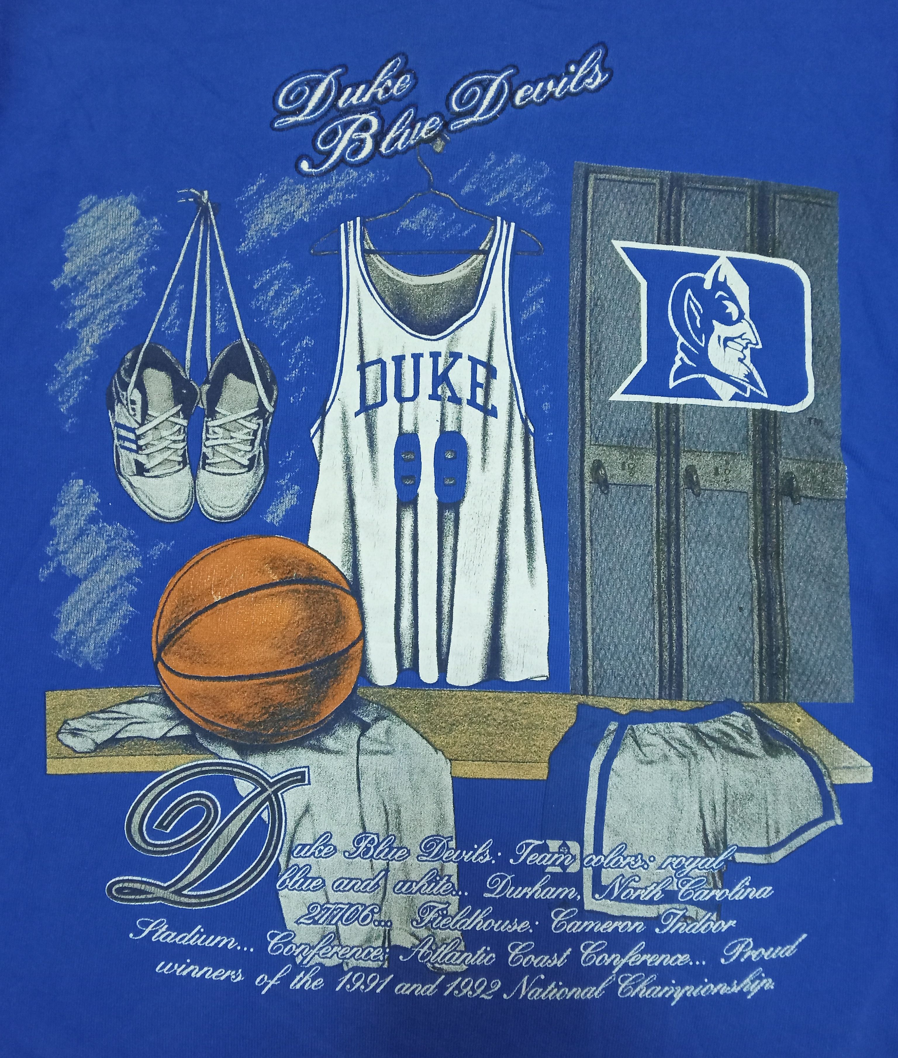 NBA Vintage 90s Duke Blue Devils Custom Rare Sweatshirt Size US M / EU 48-50 / 2 - 3 Thumbnail