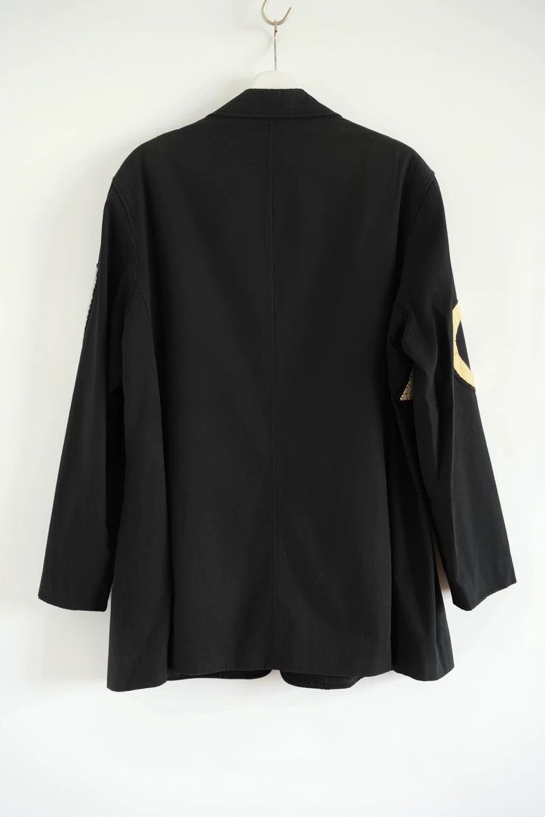 Yohji Yamamoto Yohji Yamamoto Yohji Yamamoto Black Blazer with Letter Pat Size US M / EU 48-50 / 2 - 2 Thumbnail