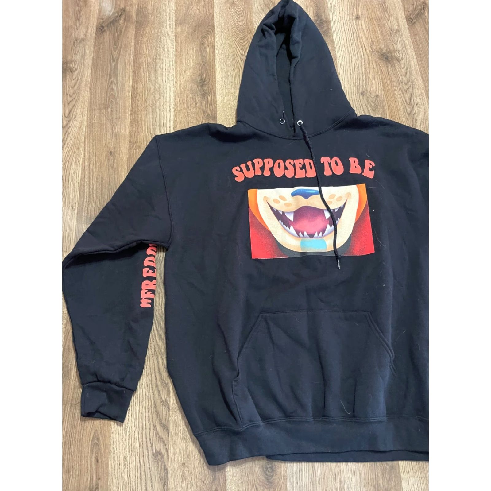 Vintage Five Nights at Freddys Hoodie Mens Size Large Black Pullover Long Sleeve Adult Regular Fit Vintage No Size US L / EU 52-54 / 3 - 3 Thumbnail