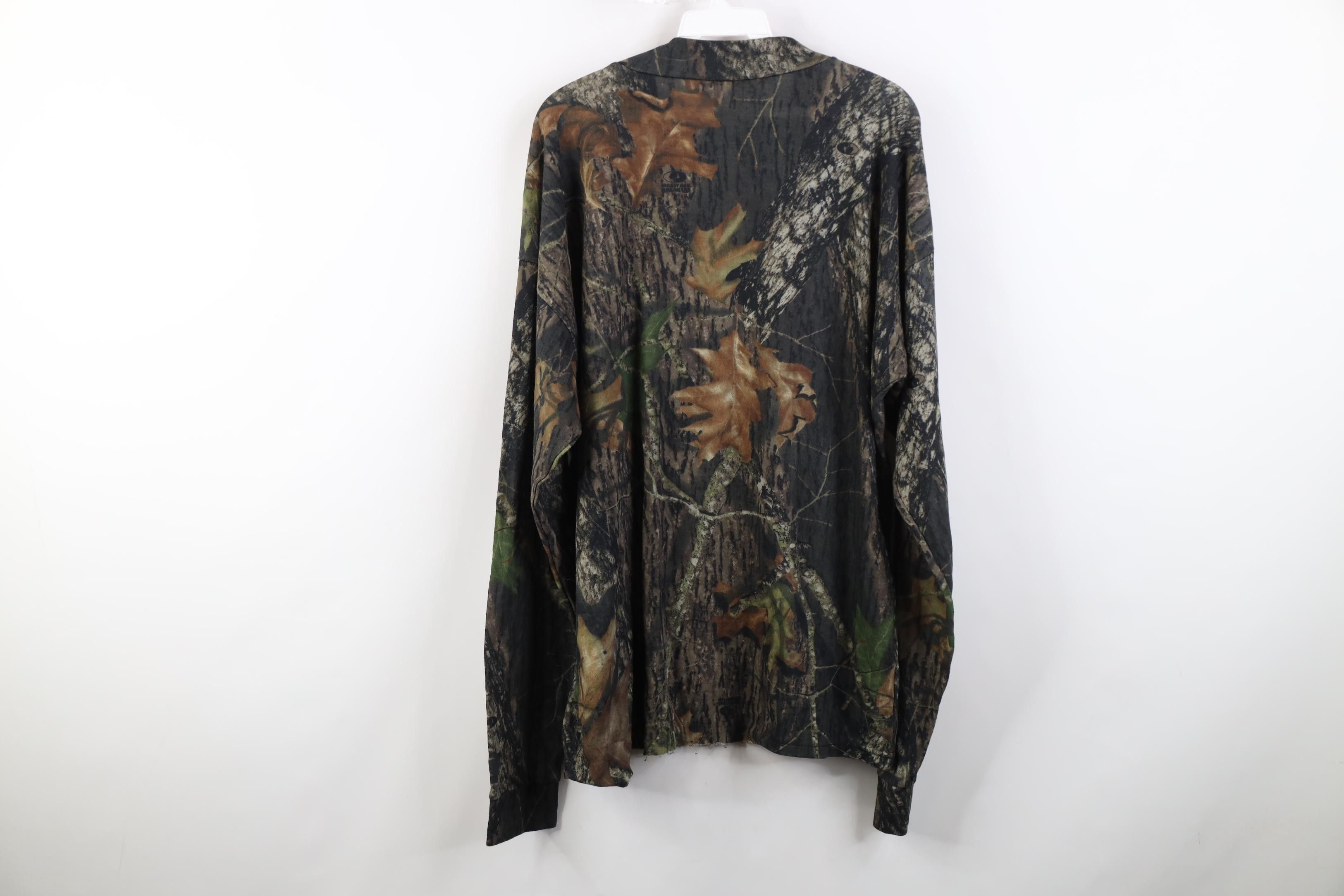 Vintage Vintage 90s Streetwear Mossy Oak Camouflage Thermal T-Shirt Size US XXL / EU 58 / 5 - 9 Thumbnail