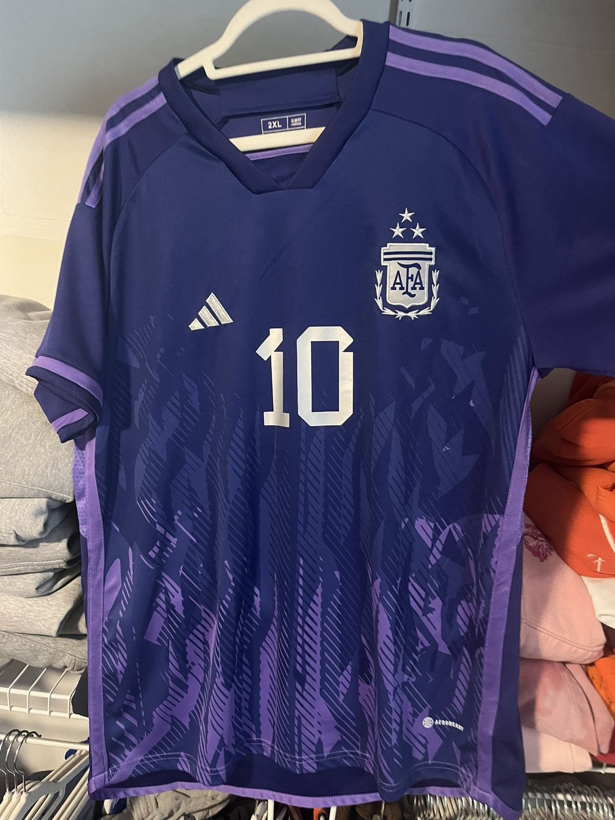 Adidas 2022 Argentina Lionel Messi Away Jersey Replica Version | Grailed