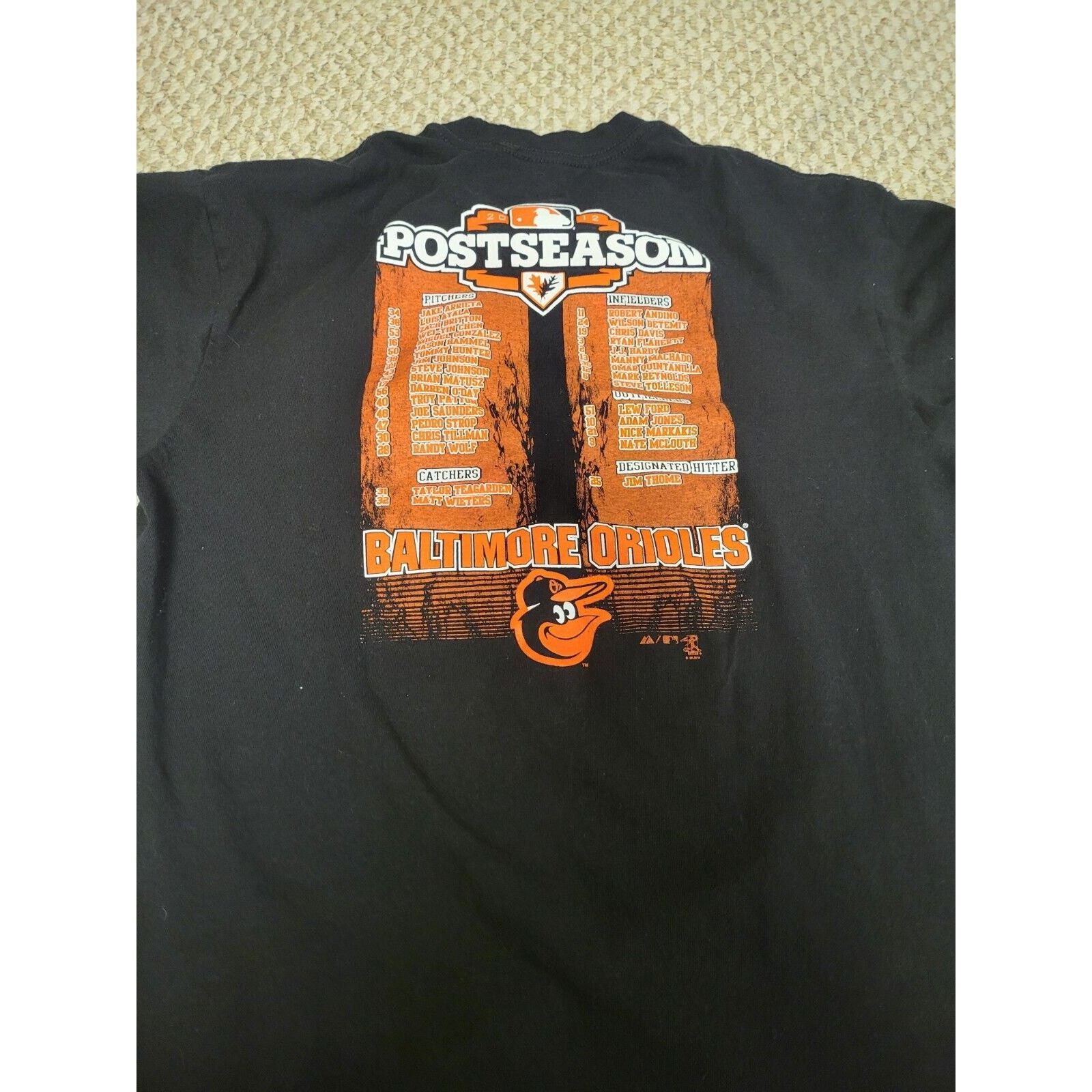Majestic Baltimore ORIOLES post Season 2012 Majestic Size Large Size 36 - 4 Thumbnail