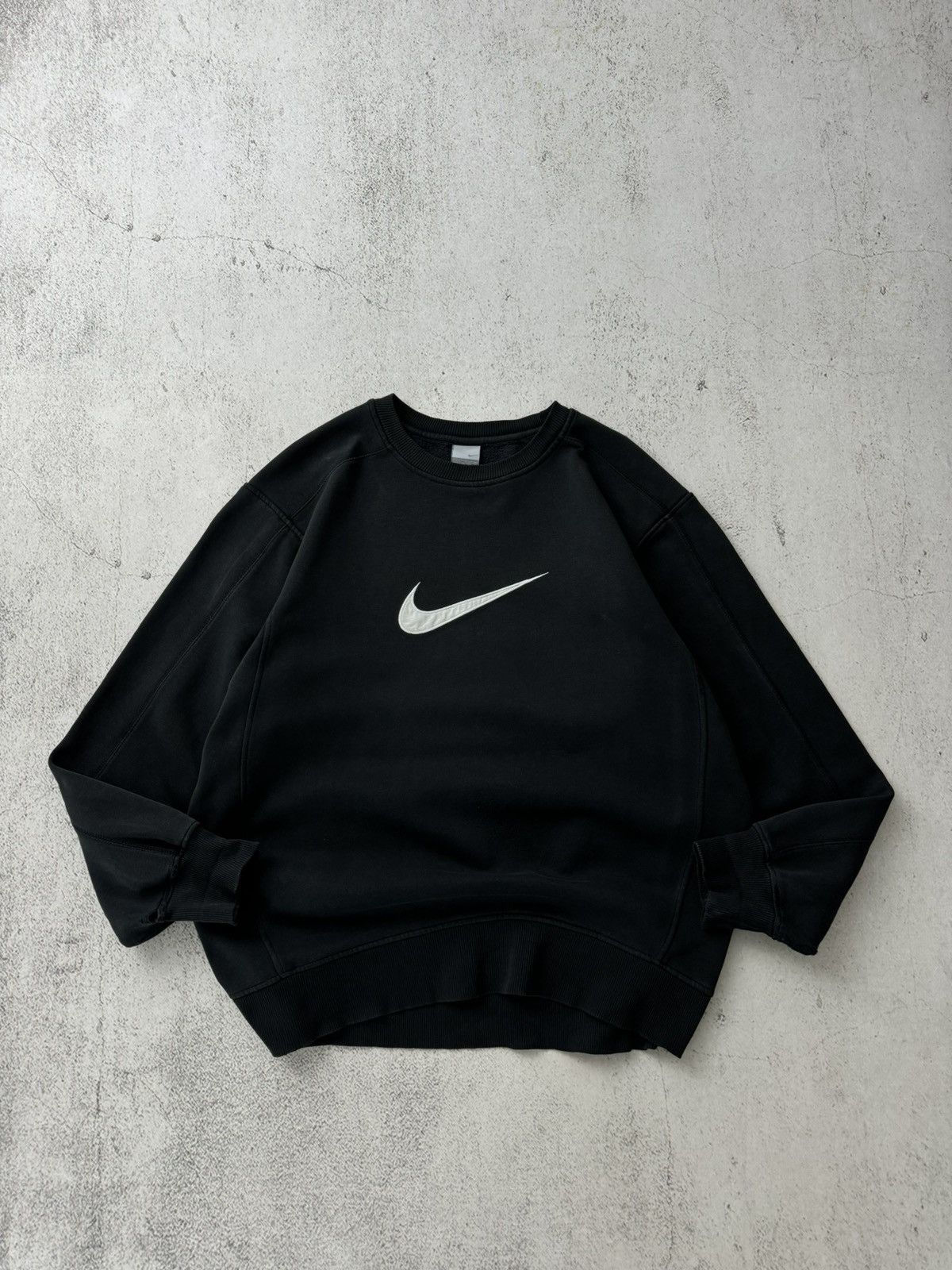 Nike × Vintage Nike Big Swoosh Faded Sweatshirt Size US XL / EU 56 / 4 - 1 Thumbnail
