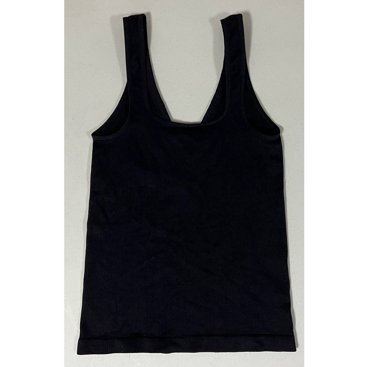 Vintage Suzette Black Tie-Up Spandex Camisole Tank Top Shirt O/S 🖤 Size ONE SIZE - 4 Thumbnail