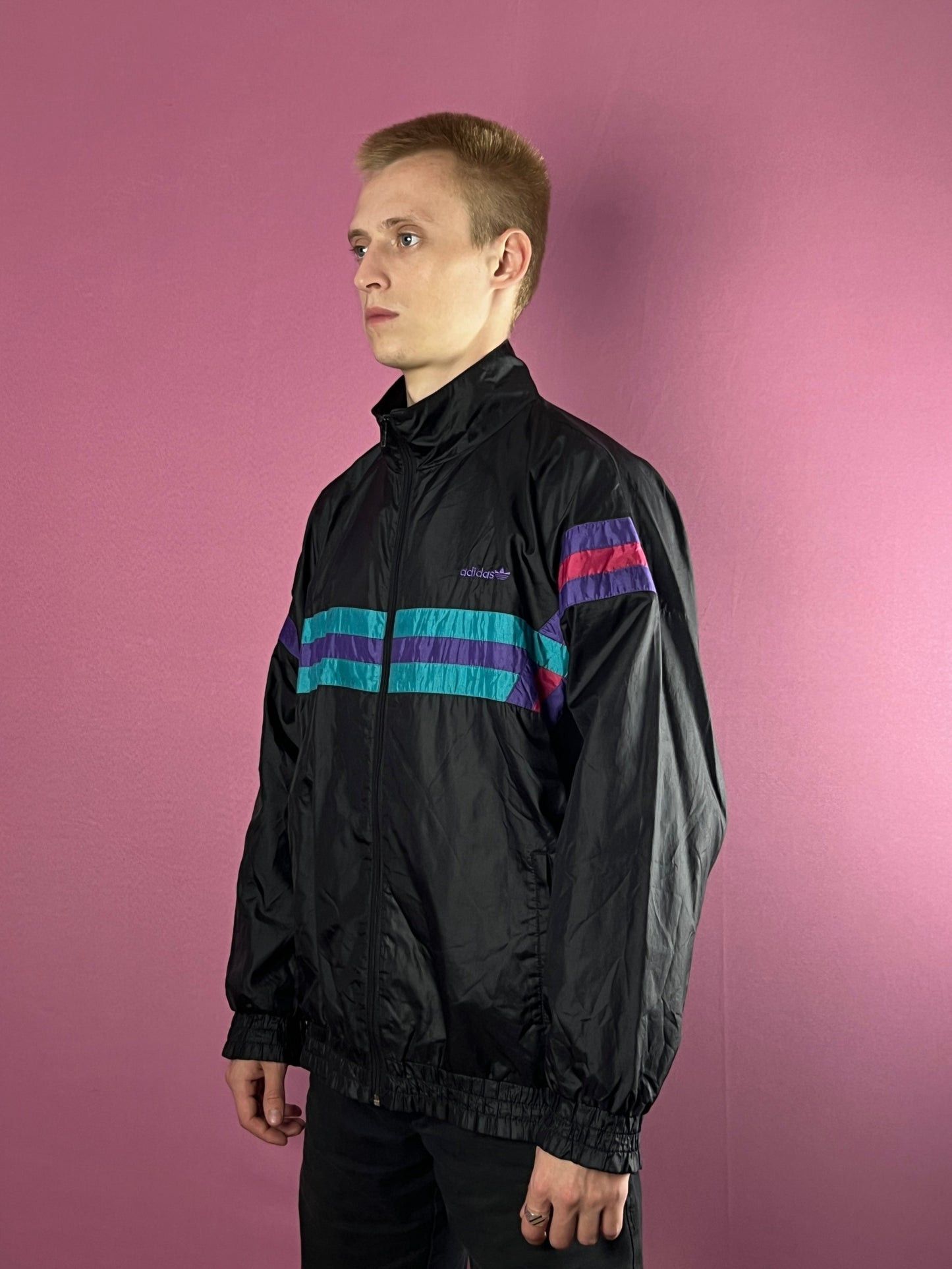 Adidas × Vintage Adidas Originals Vintage Men's Striped Windbreaker Jacket M Size US M / EU 48-50 / 2 - 1 Thumbnail