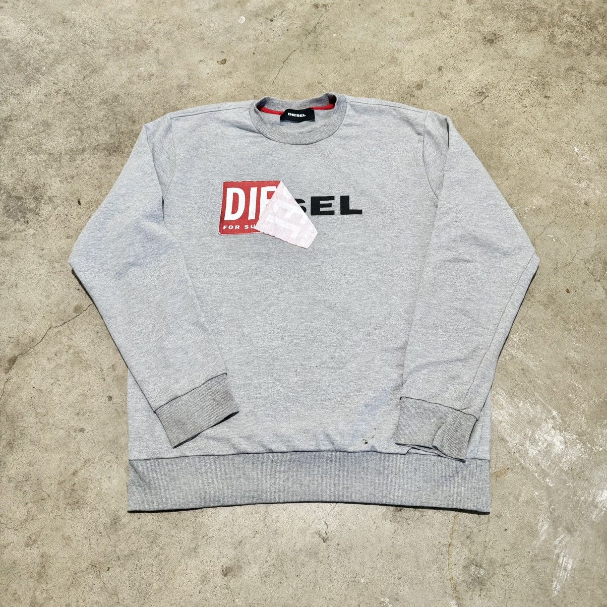 Diesel DEAIGNER DIESEL GREY SWEATSHIRT! Size US XL / EU 56 / 4 - 1 Thumbnail