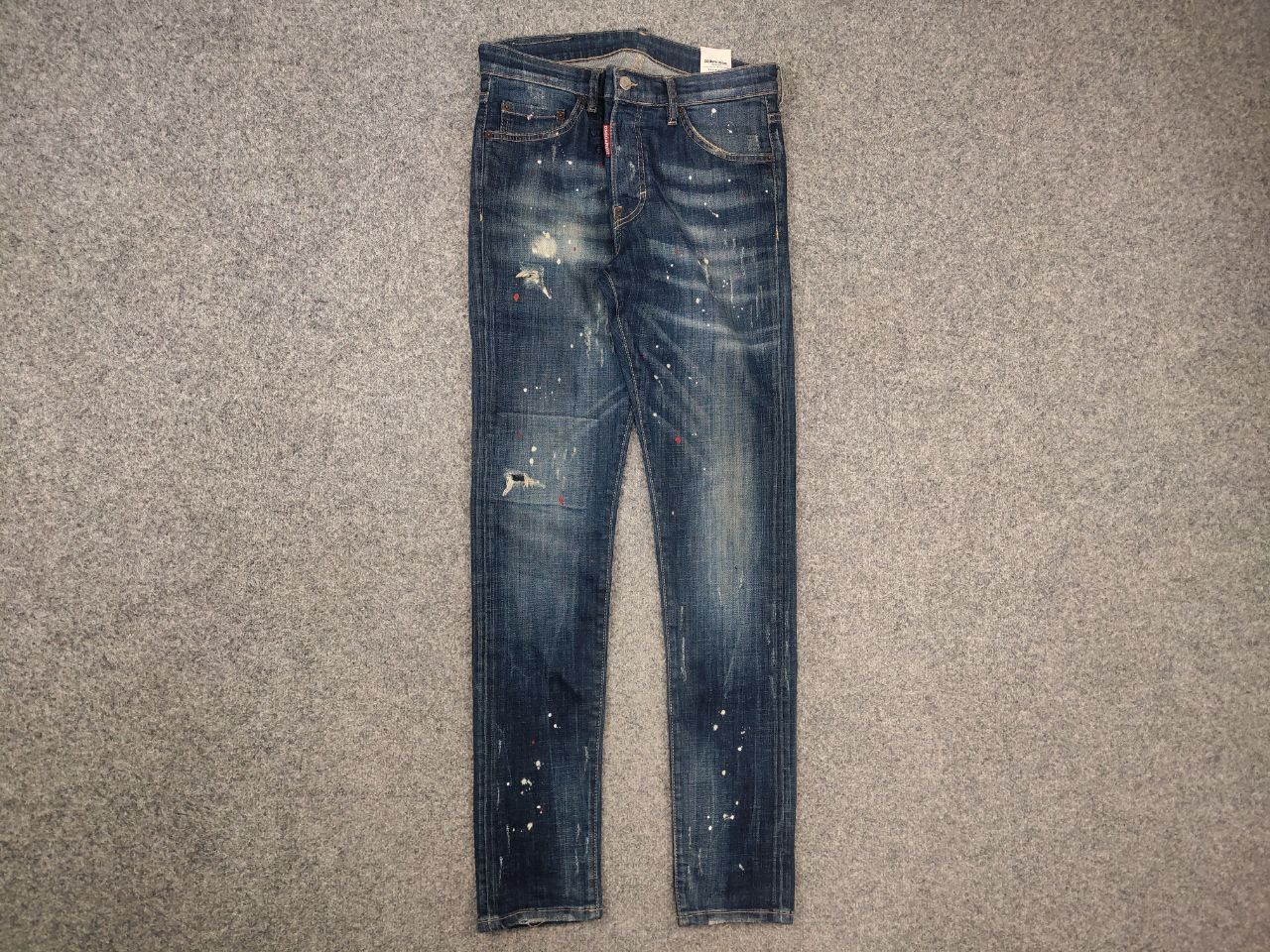 Dsquared2 skinny Fit dan Wash Distressed Denim Jeans Vintage