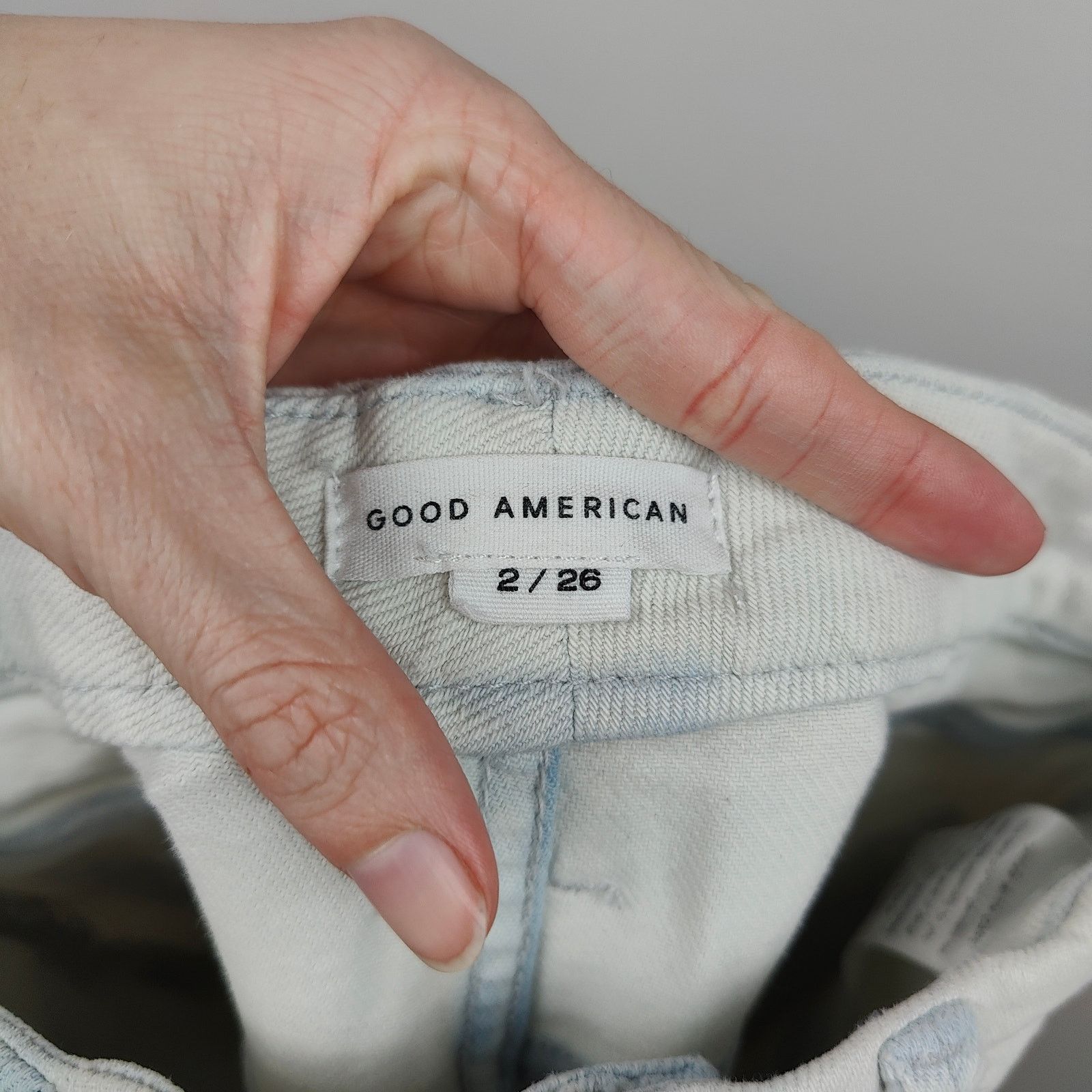 Good American Good American Straight Leg Jeans Womens 2 26 Light White Size 26" / US 2 / IT 38 - 7 Thumbnail