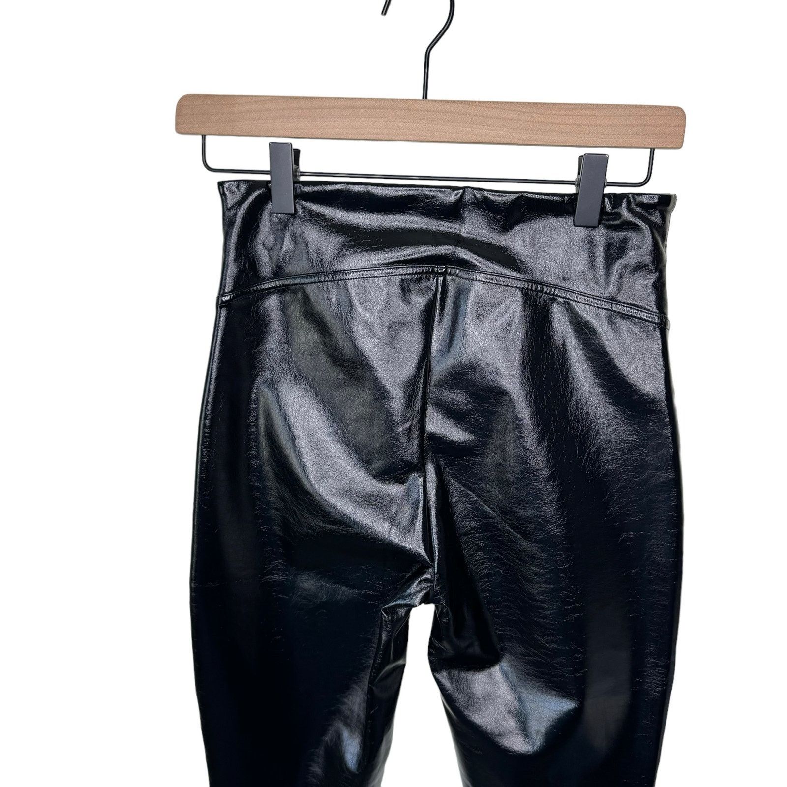Spanx SPANX Black Faux Patent Leather Leggings Size Small NWT Size 26" / US 2 / IT 38 - 4 Thumbnail