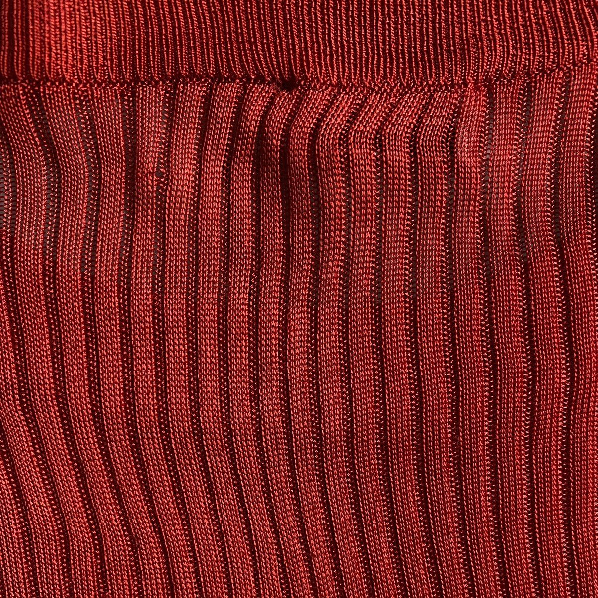 Saint Laurent Paris SLP Red Ribbed L/S Size M / US 6-8 / IT 42-44 - 9 Thumbnail