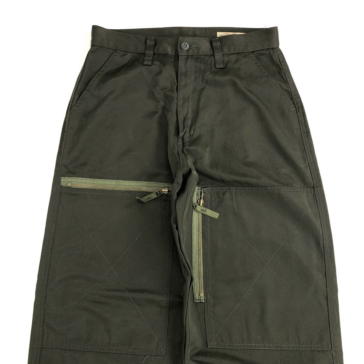 If Six Was Nine × Japanese Brand × Le Grande Bleu (L.G.B.) Vintage Bobson Big Pocket Bondage Cargo Olive Green Pants Size US 29 - 2 Thumbnail