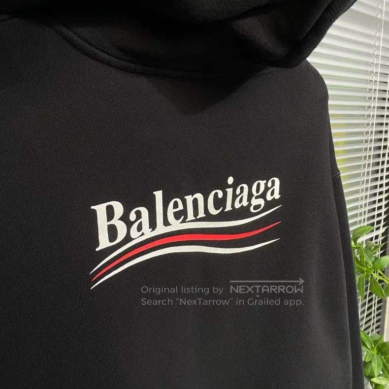Balenciaga Balenciaga Hooded sweatshirt with Coke wave print logo, bl Size US S / EU 44-46 / 1 - 3 Thumbnail