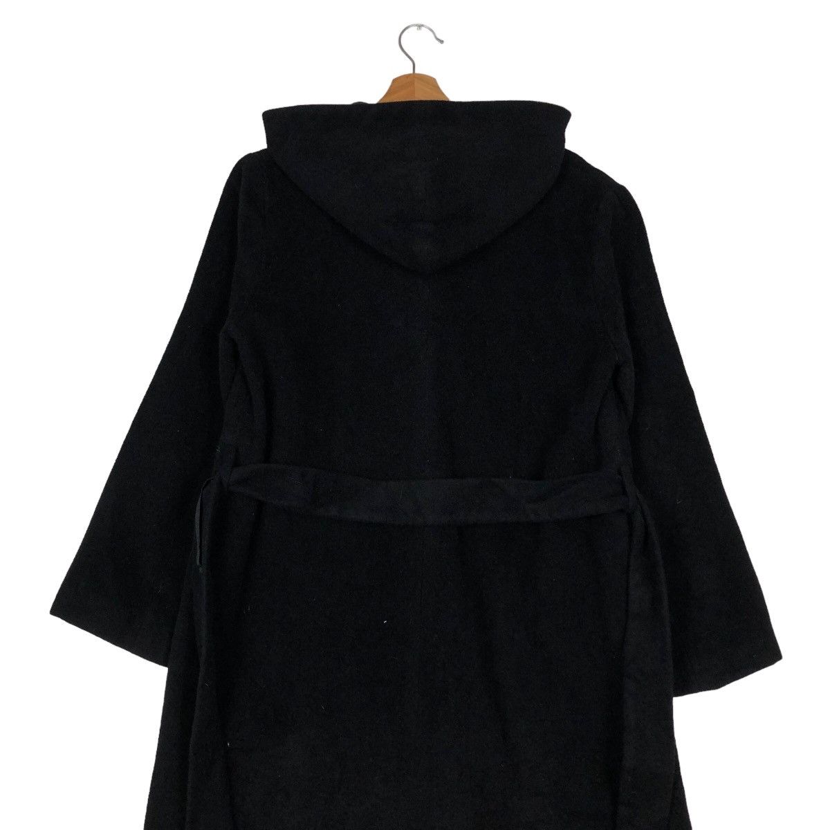 Japanese Brand 🔥Rich Black - Long Fly Wool Herringbone Calvin Klein Coats Size US M / EU 48-50 / 2 - 10 Thumbnail