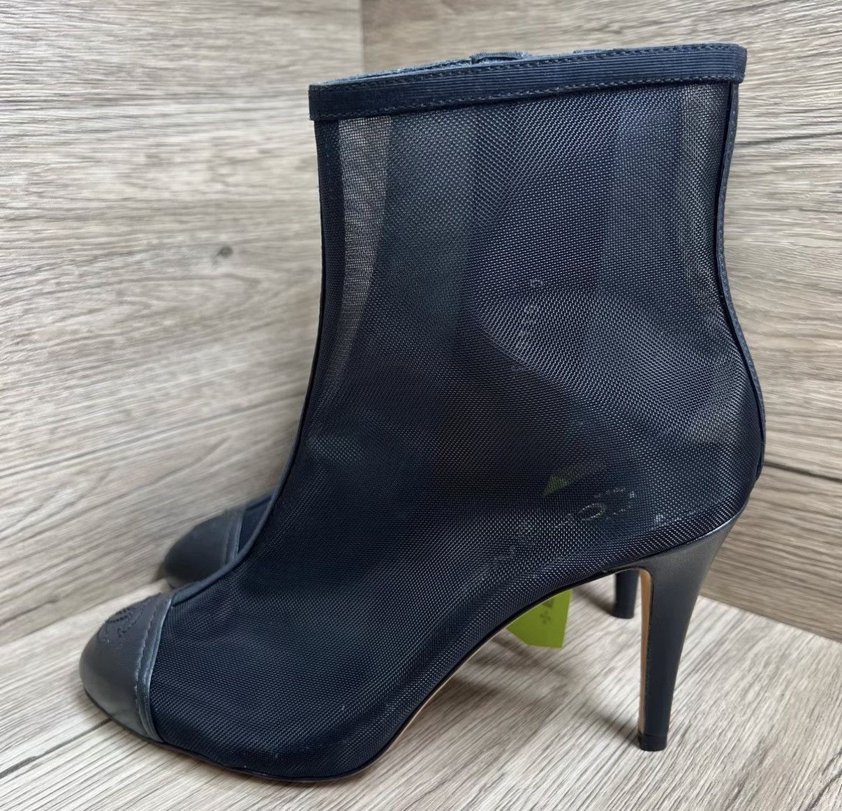 Chanel Chanel Black Mesh Double C High Heels J41 Size US 7 / IT 37 - 1 Thumbnail