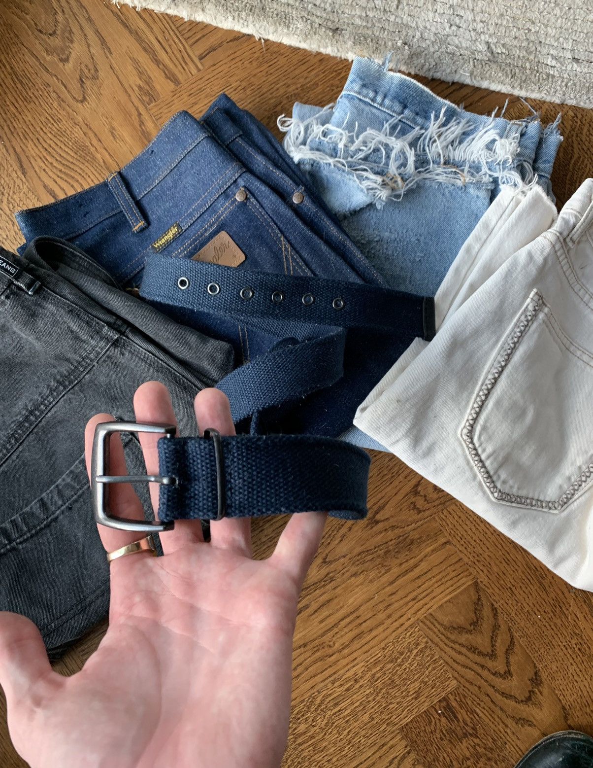 Japanese Brand × Vintage Y2K Fabric Belt 2000s Vintage Grommet Acoustic Guitar Vibe Size ONE SIZE - 1 Thumbnail