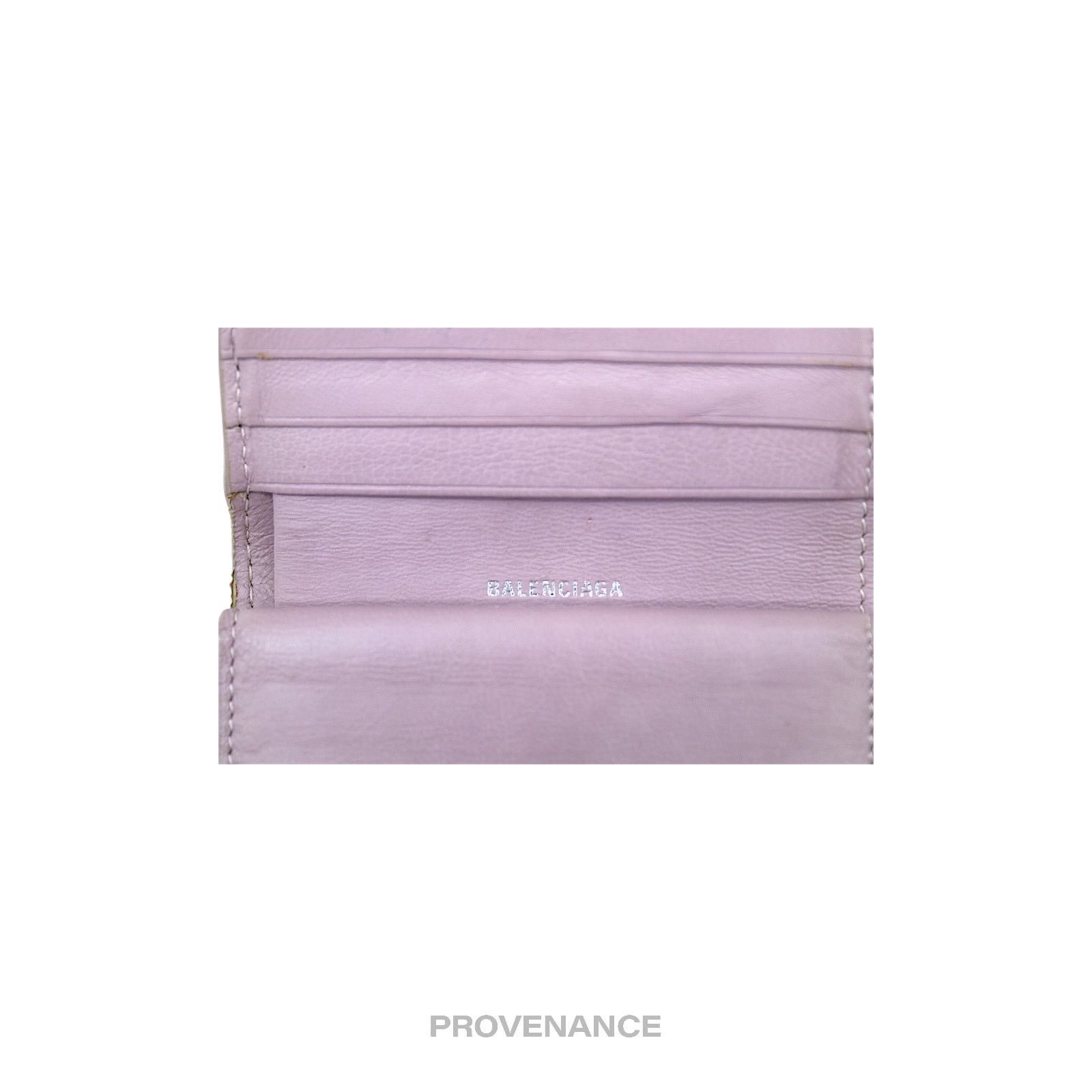 Balenciaga 🔴 Balenciaga Logo Snap Wallet - Powder Pink Leather Size ONE SIZE - 6 Thumbnail