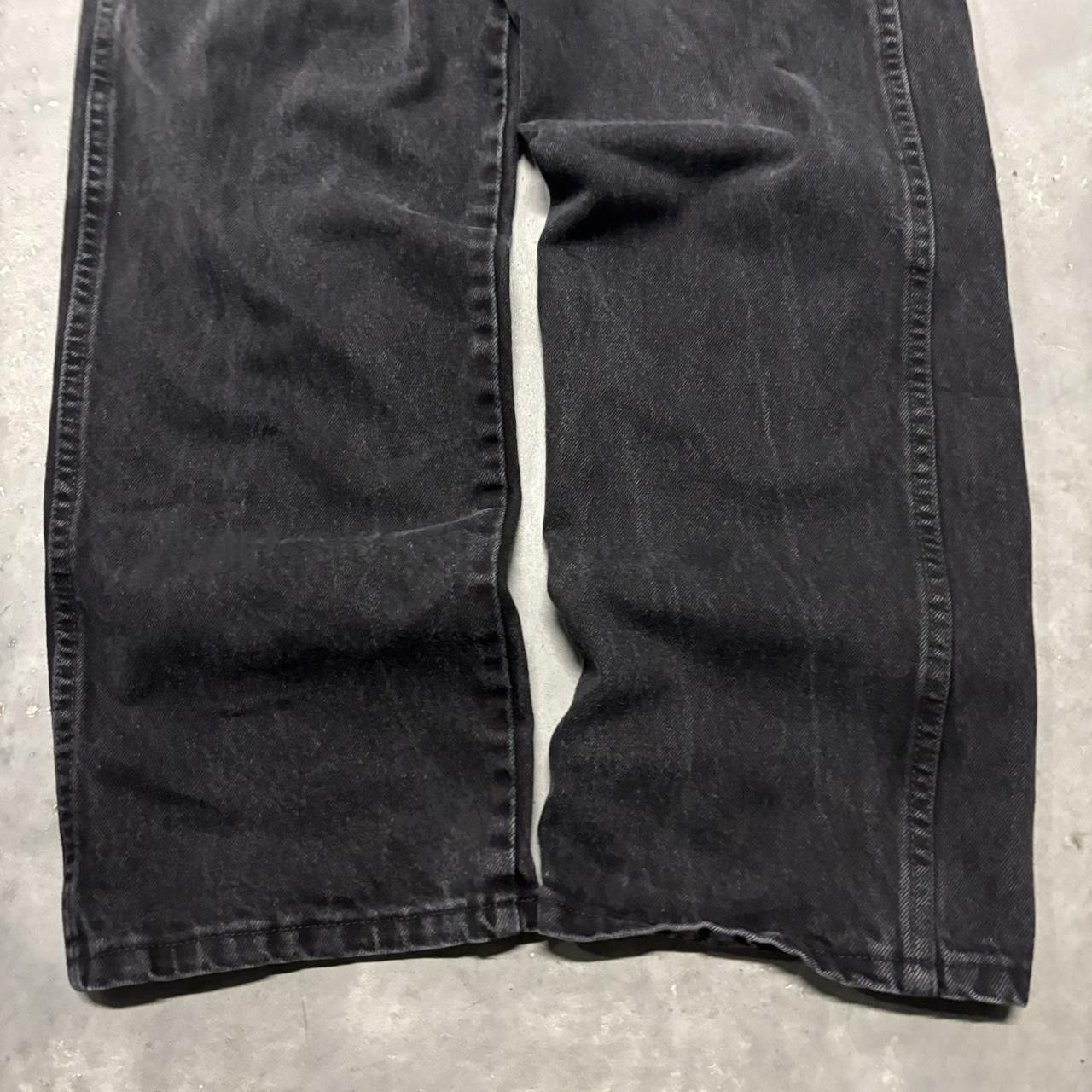 Japanese Brand × Vintage Crazy Vintage Y2K/2000s Grunge Solid Black Skater Denim Jeans! Size US 34 / EU 50 - 6 Thumbnail