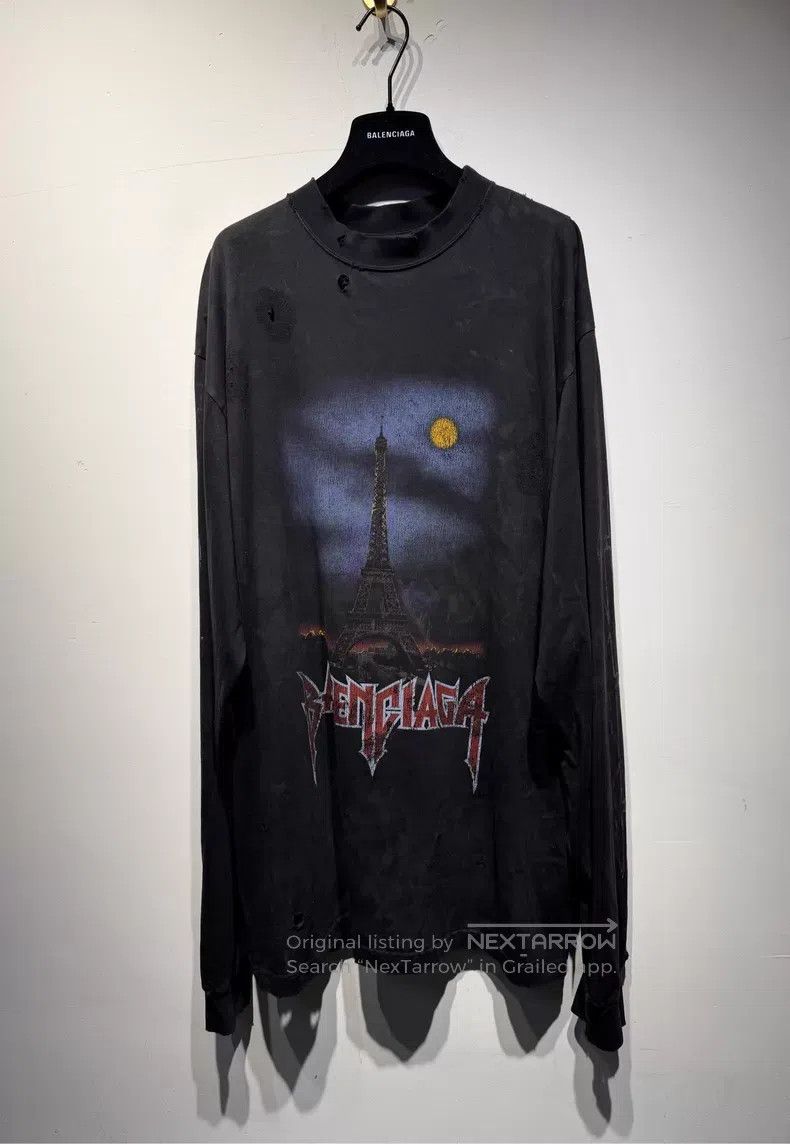 Balenciaga Balenciaga Letter Logo Pattern Printed Round Neck Loose Fi Size US XS / EU 42 / 0 - 1 Thumbnail