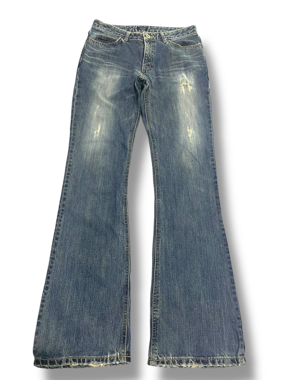 If Six Was Nine × Japanese Brand × Le Grande Bleu (L.G.B.) FLARE💥 Y2K EDWIN WASHED BLUE DENIM Size 31" - 1 Thumbnail