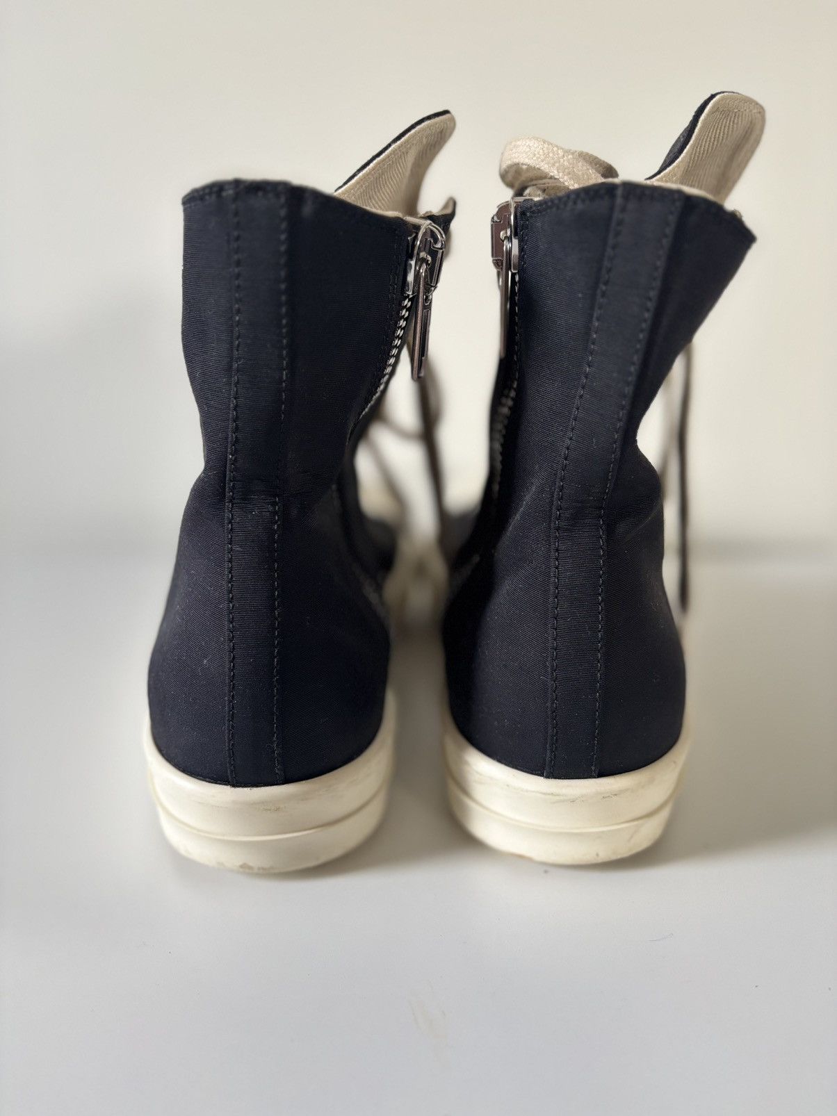 Rick Owens Rick Owens DRKSHDW Fogachine Cotton Nylon High 'Black Milk' Size US 7 / EU 40 - 4 Thumbnail