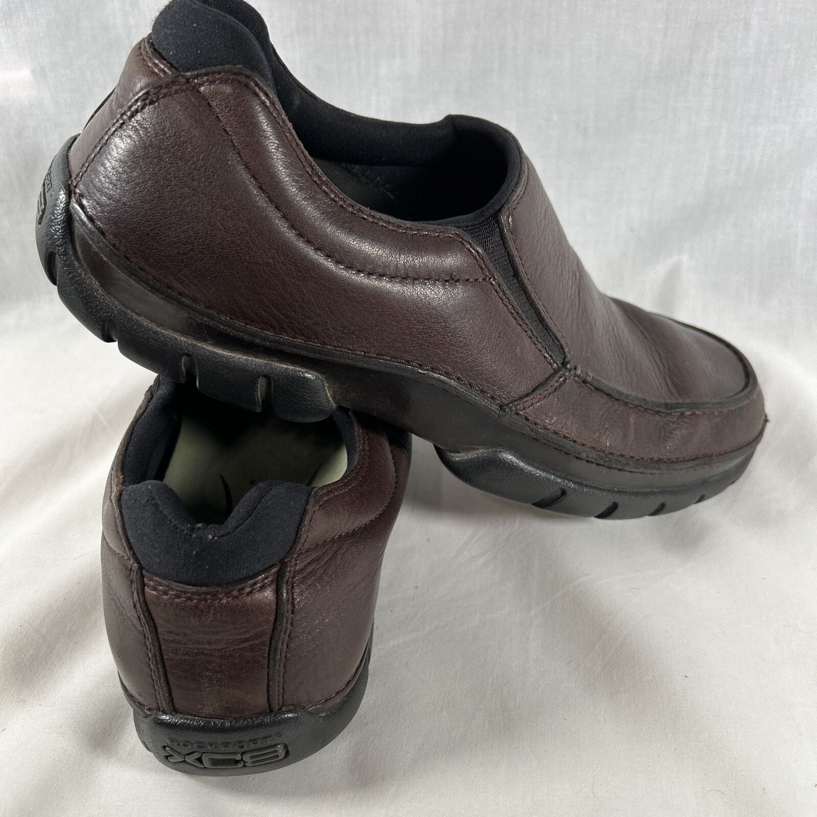 Rockport Rockport XCS Men Brown Leather Casual Slip On Shoes Size 10M Size US 10 / EU 43 - 7 Thumbnail