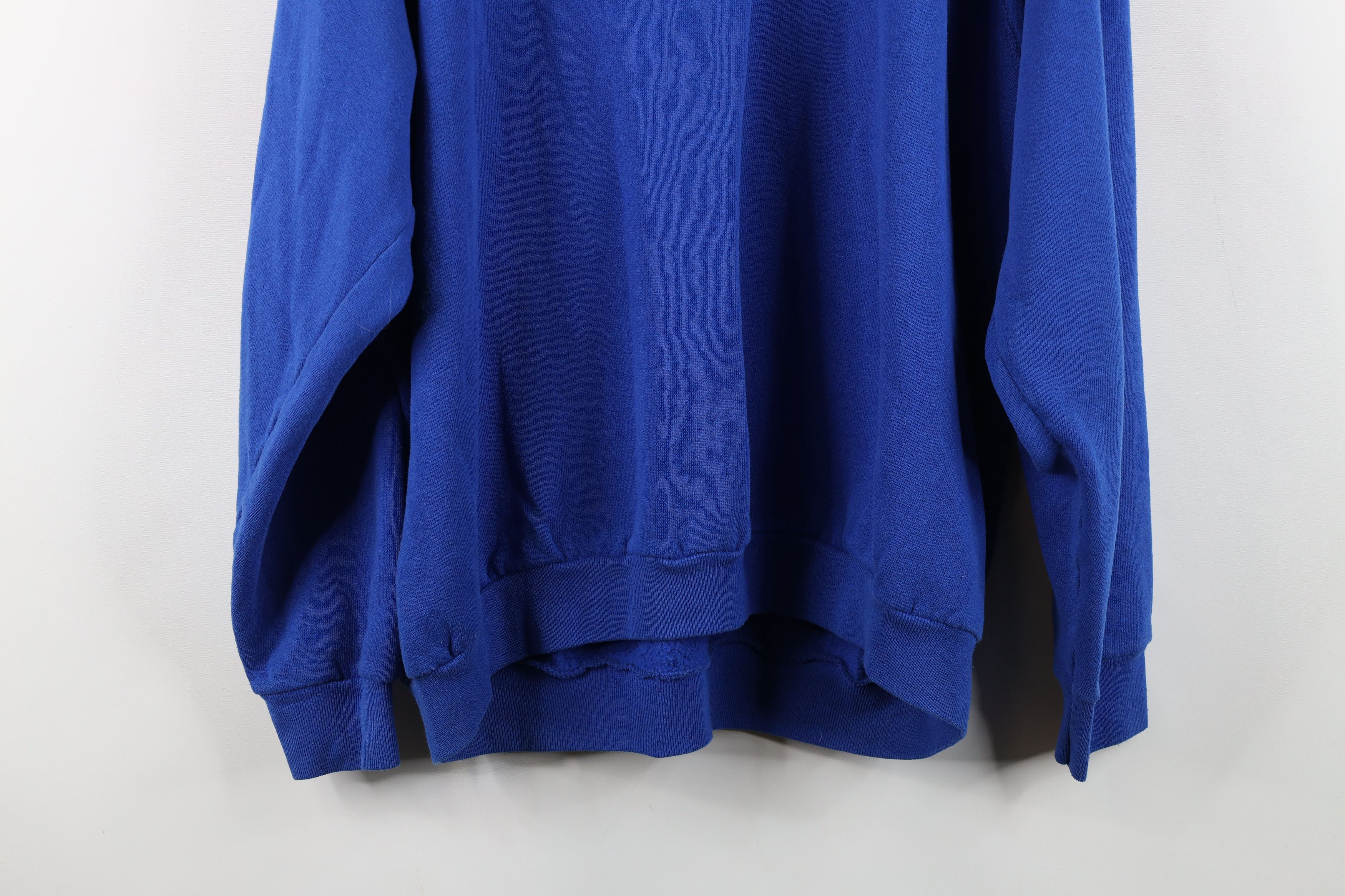 Vintage Vintage 90s Streetwear Crewneck Sweatshirt Royal Blue USA Size US XL / EU 56 / 4 - 11 Thumbnail