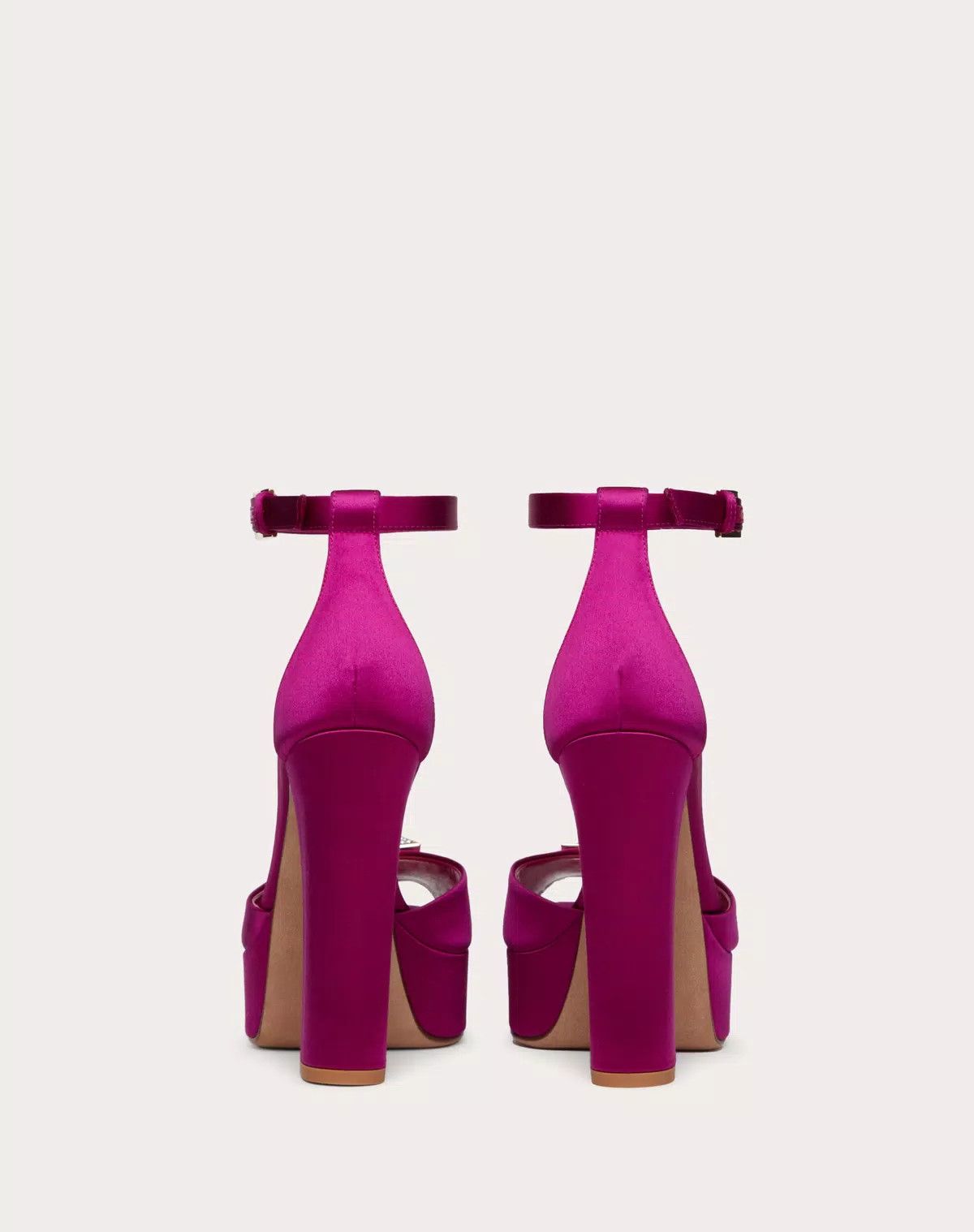 Valentino o1s1wg111125 One Stud Open-toe Satin Platform Pumps in Pink Size US 9.5 / IT 39.5 - 3 Thumbnail