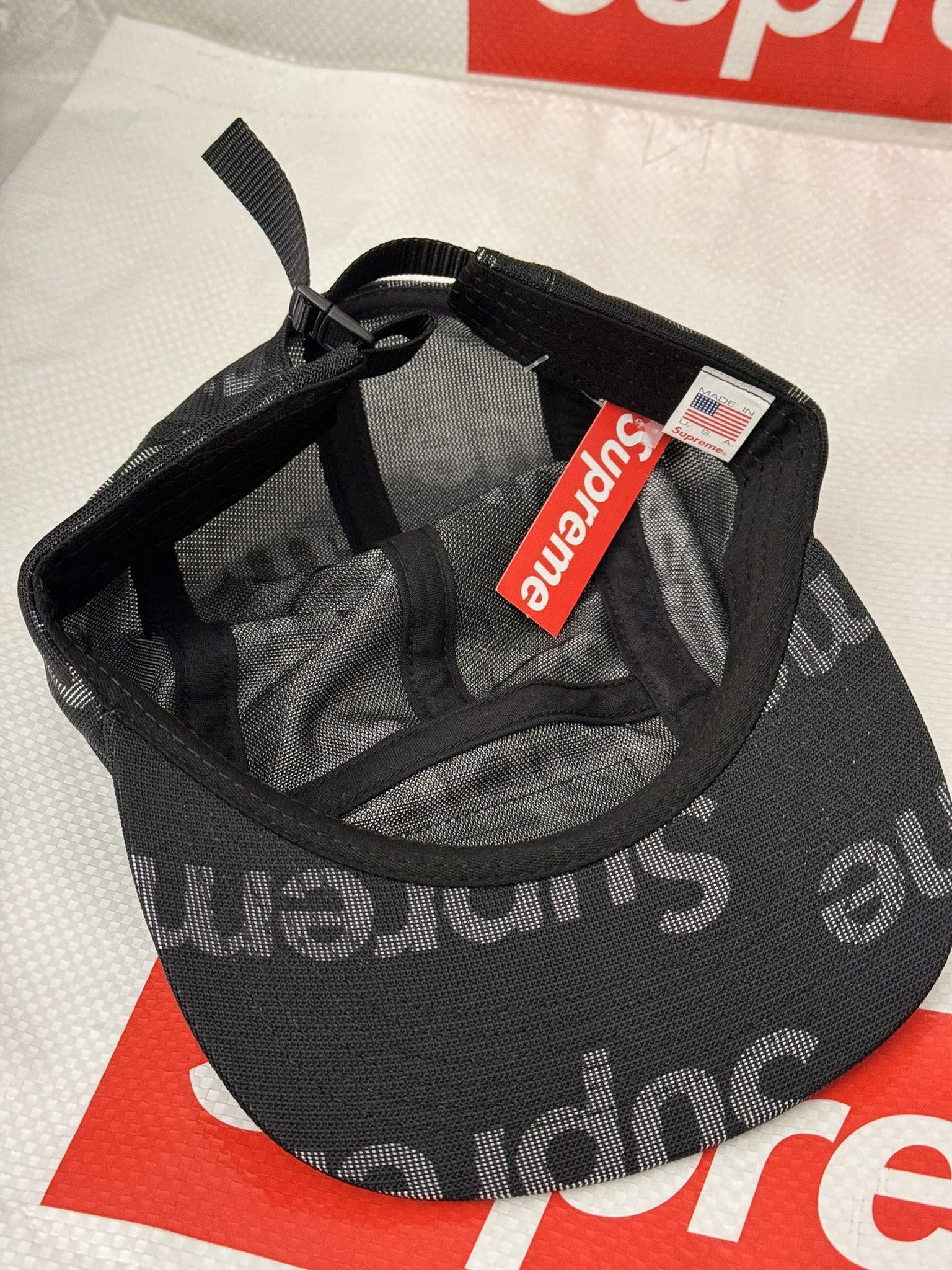 Supreme Supreme Lenticular Logo Camp Cap Black hat Grailed