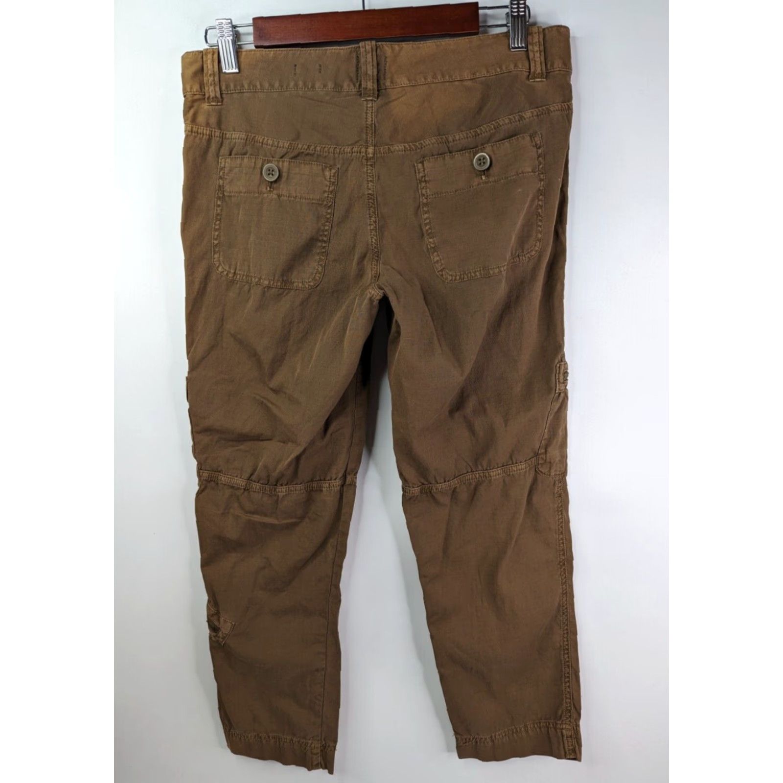J.Crew VINTAGE J.CREW Women's Pants City Fit Capri Chino Ripstop Cargo Light Brown Size 4 Size 27" / US 4 / IT 40 - 5 Thumbnail