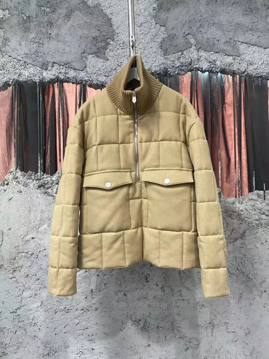 Hermes hermes beige quilted wool cotton jacket. Size US L / EU 52-54 / 3 - 1 Thumbnail