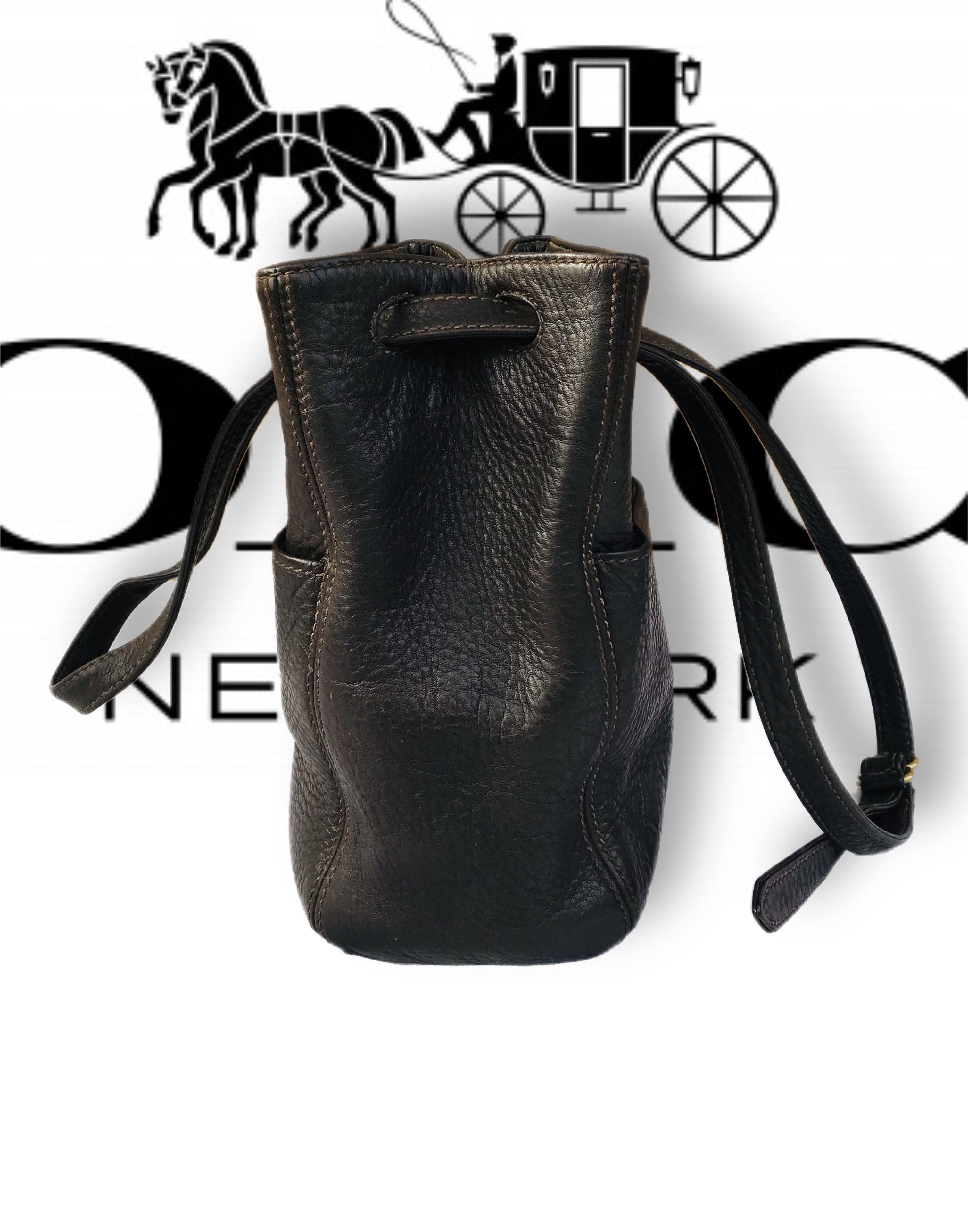 Coach Vintage Coach Sonoma Legacy Drawstring Bucket Bag Brown Y2K Size ONE SIZE - 4 Thumbnail