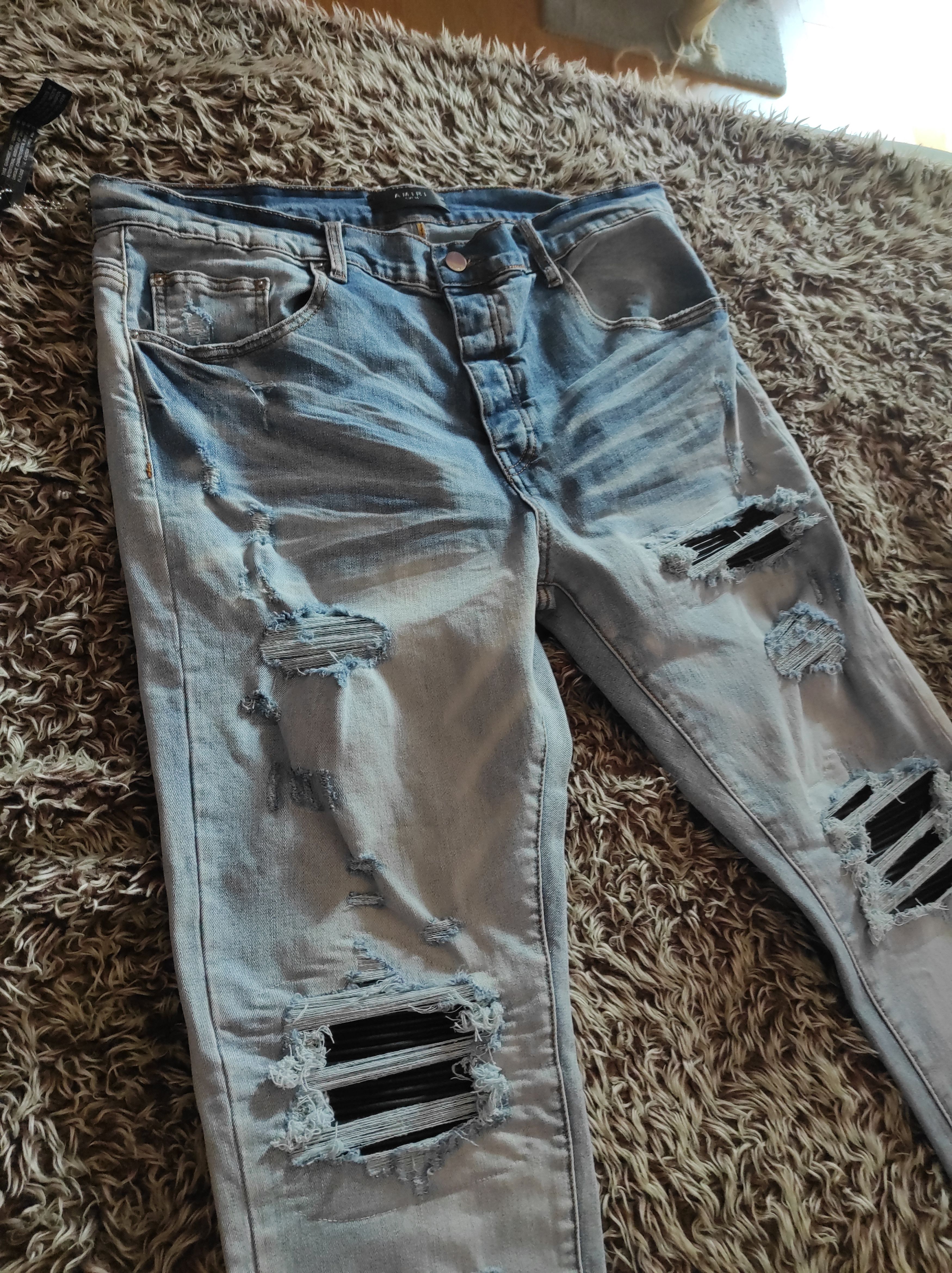 Amiri **NEW! Amiri Light Blue Straight Fit Jeans** Size US 36 / EU 52 - 10 Thumbnail