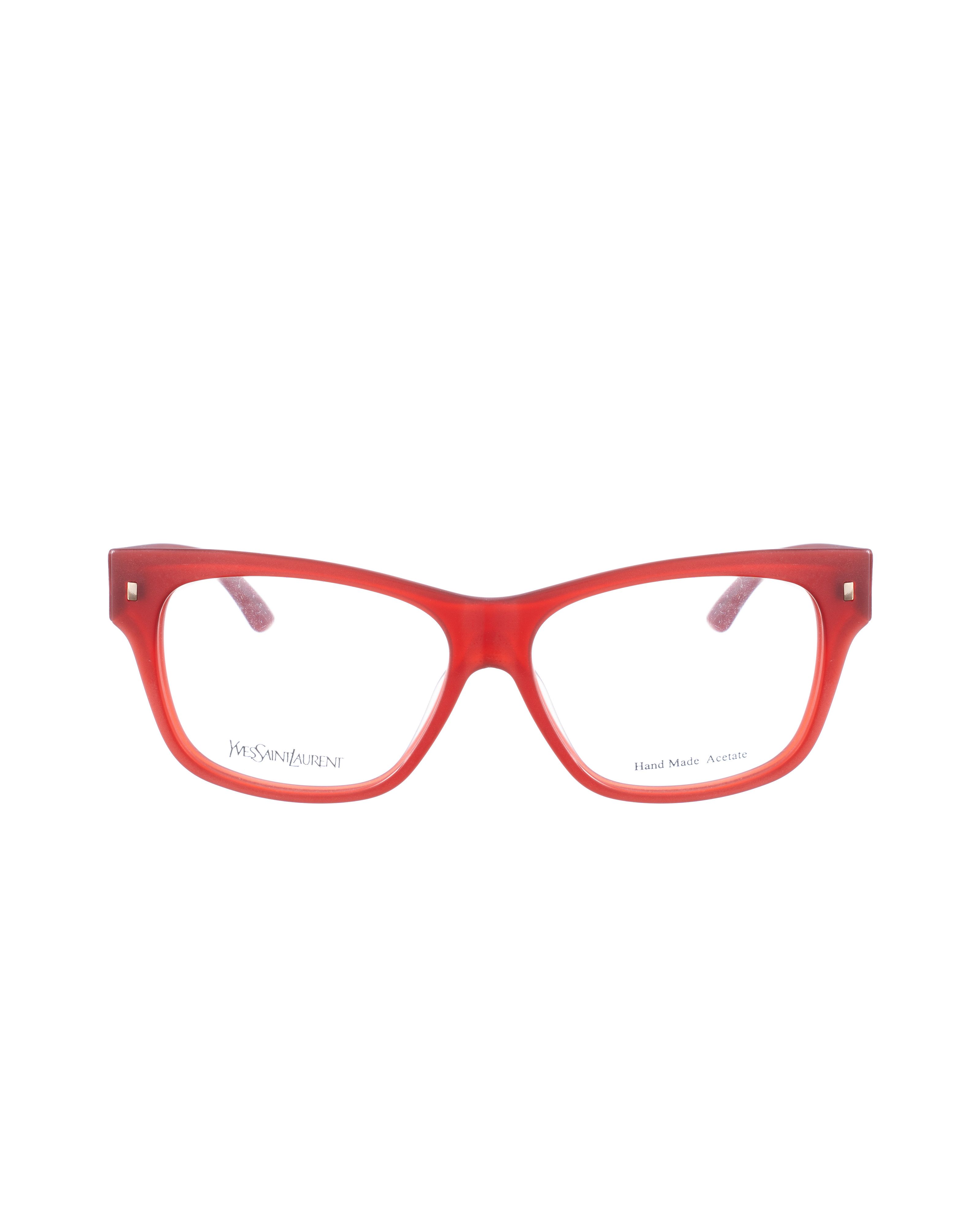 Saint Laurent Paris Yves Saint Laurent 00s Burgundy Oversize Matte Glasses Size ONE SIZE - 1 Thumbnail