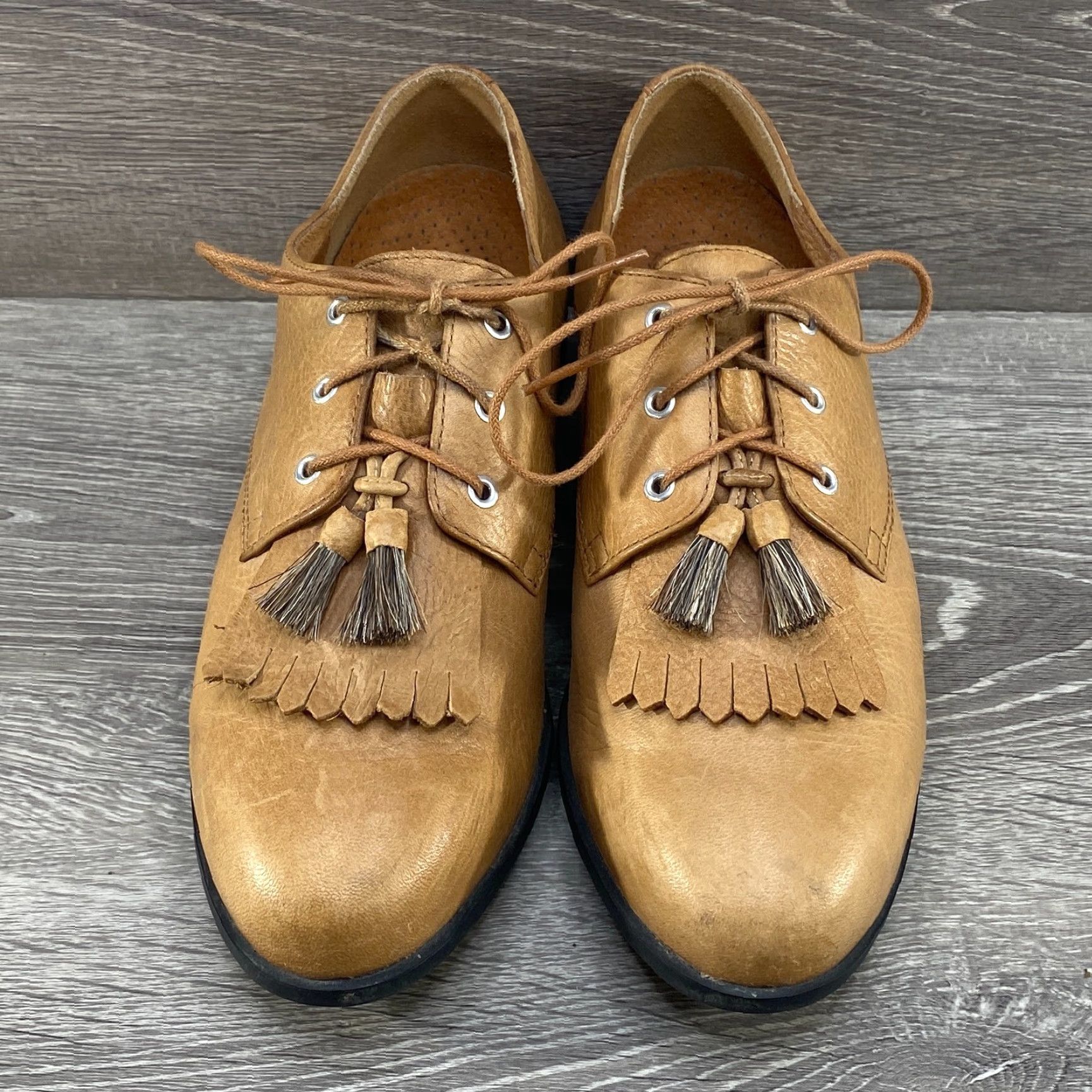 Ariat Ariat Jamie Lace Up Kilties Tassel Brown Leather Dress Shoes Oxfords Western 8 Mens Women’s Size M / US 6-8 / IT 42-44 - 3 Thumbnail