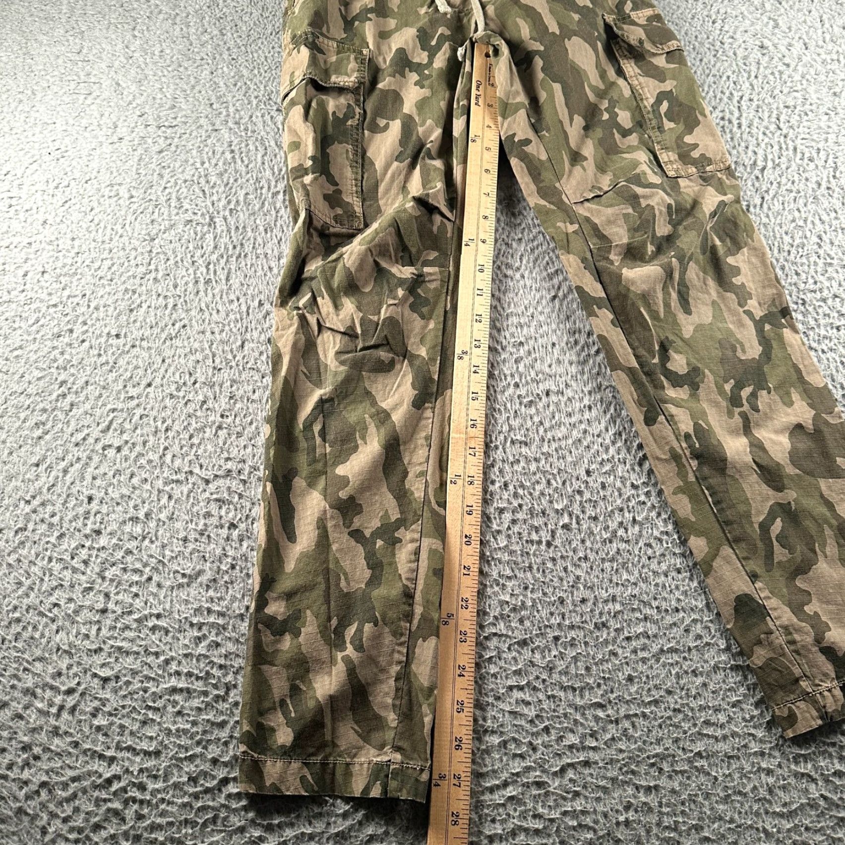 James Perse James Perse Pants Womens 0 Camo Cargo Drawstring Waist Cotton Ripstop Tapered Size 25" / US 0 / IT 36 - 7 Thumbnail
