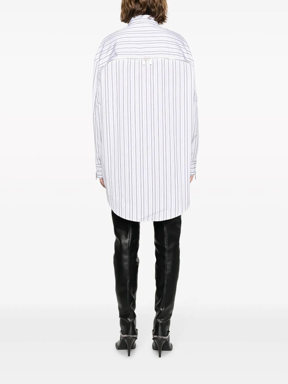 Off-White o1y1225 Striped Shirt in White/Black Size XS / US 0-2 / IT 36-38 - 3 Thumbnail