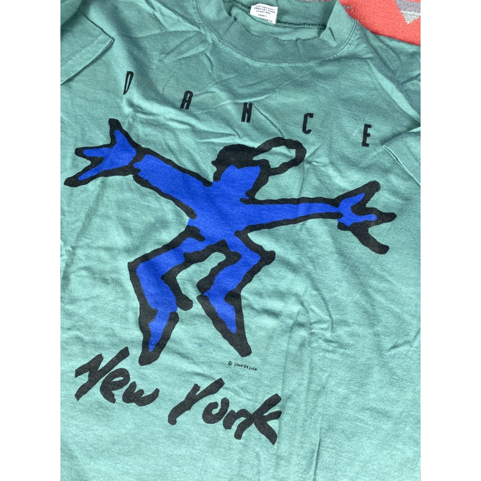 Vintage VINTAGE Lyon Design Dance New York City T Shirt Tee sz XL Single Stitch Green Men XL City Stitch Shirt Size US XL / EU 56 / 4 - 2 Thumbnail
