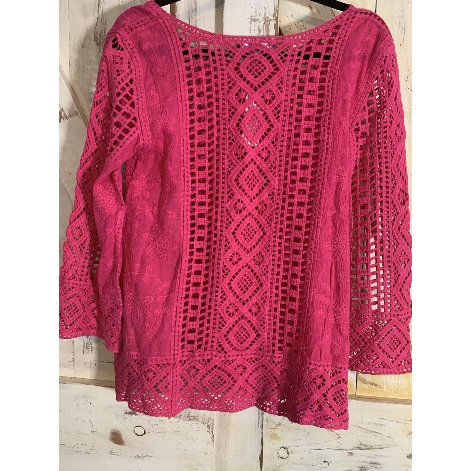 Anthropologie Anthropologie Blue Tassel Fuschia Blouse Size S Size S / US 4 / IT 40 - 9 Thumbnail