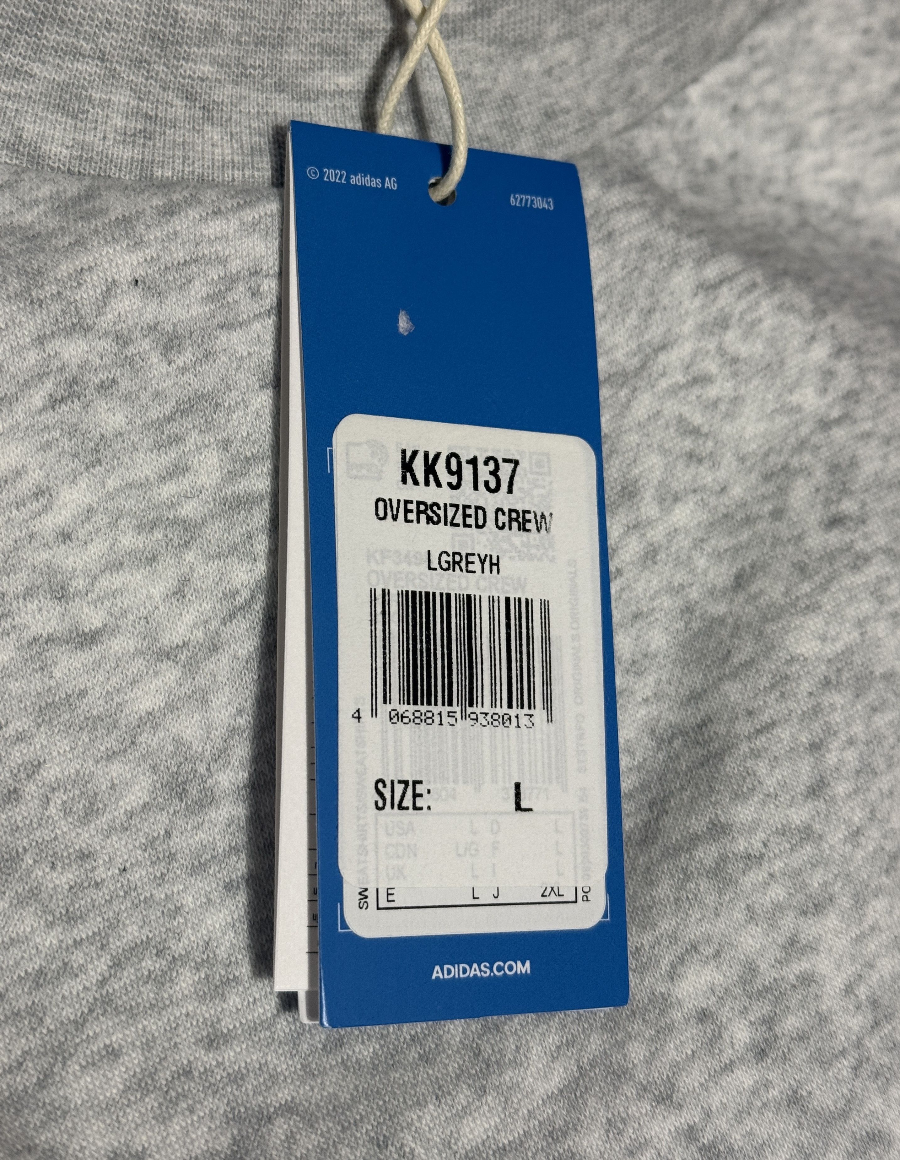 Adidas ADIDAS X OASIS TOUR OVERSIZED CREW SWEATSHIRT KK9137 L Size US L / EU 52-54 / 3 - 4 Thumbnail