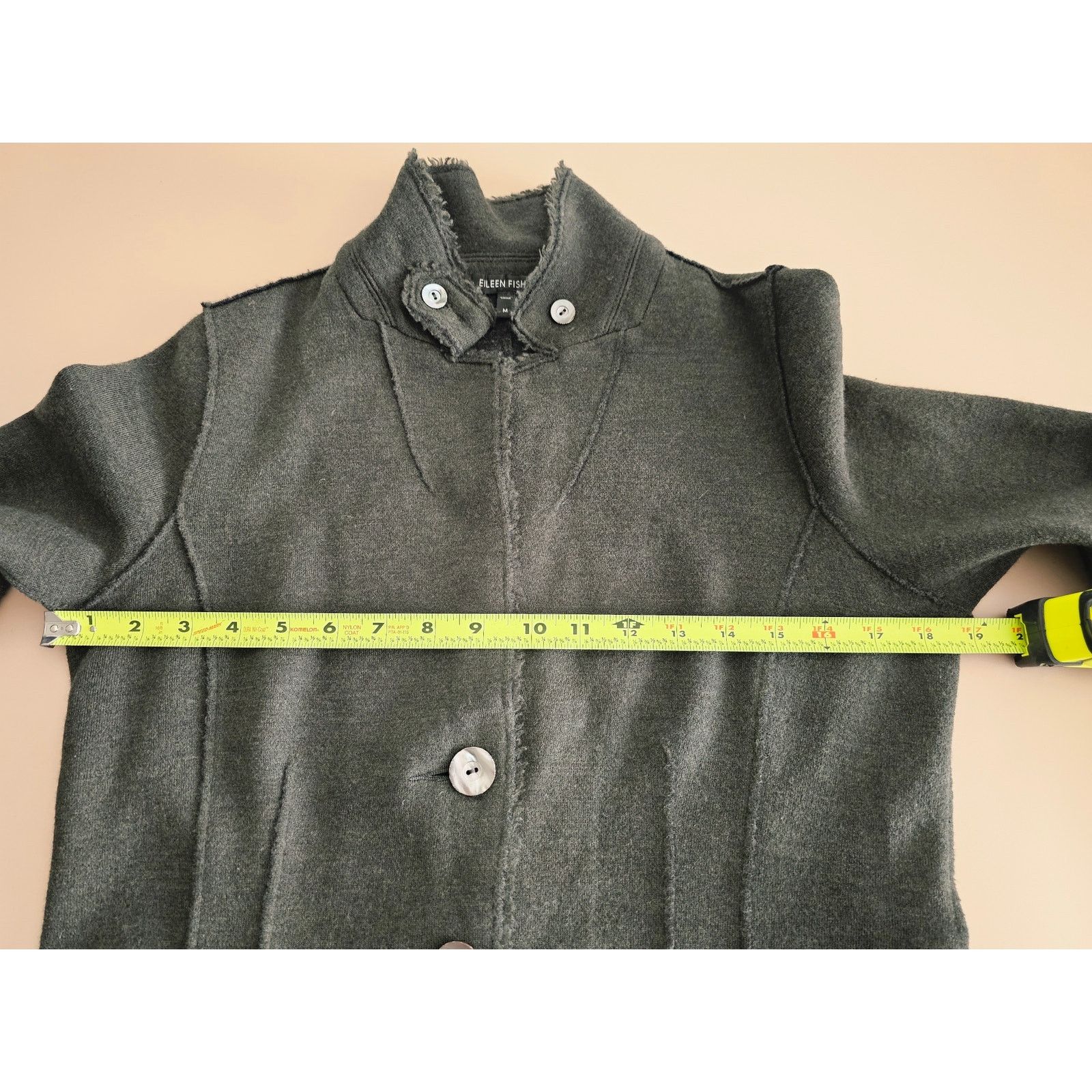 Eileen Fisher EILEEN FISHER Women's Green Merino Wool Knit Blazer Jacket M Size M / US 6-8 / IT 42-44 - 4 Thumbnail