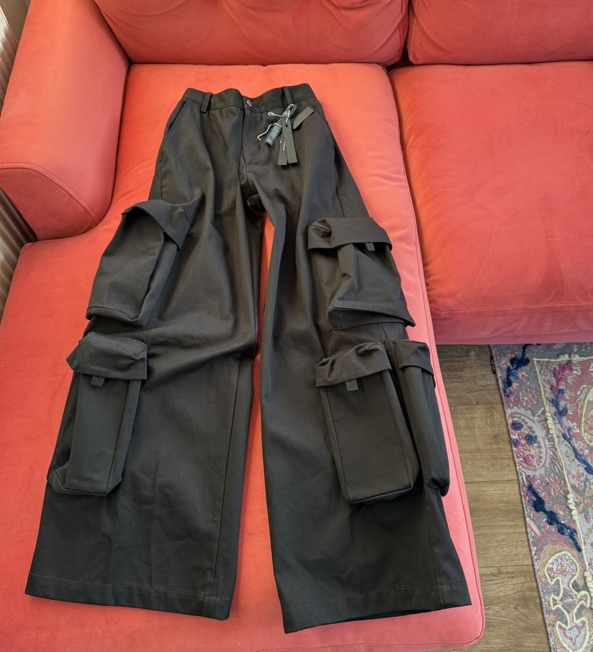 Amiri Amiri New black cargo baggy pants, size S int, 8 UK Size 27" / US 4 / IT 40 - 3 Thumbnail