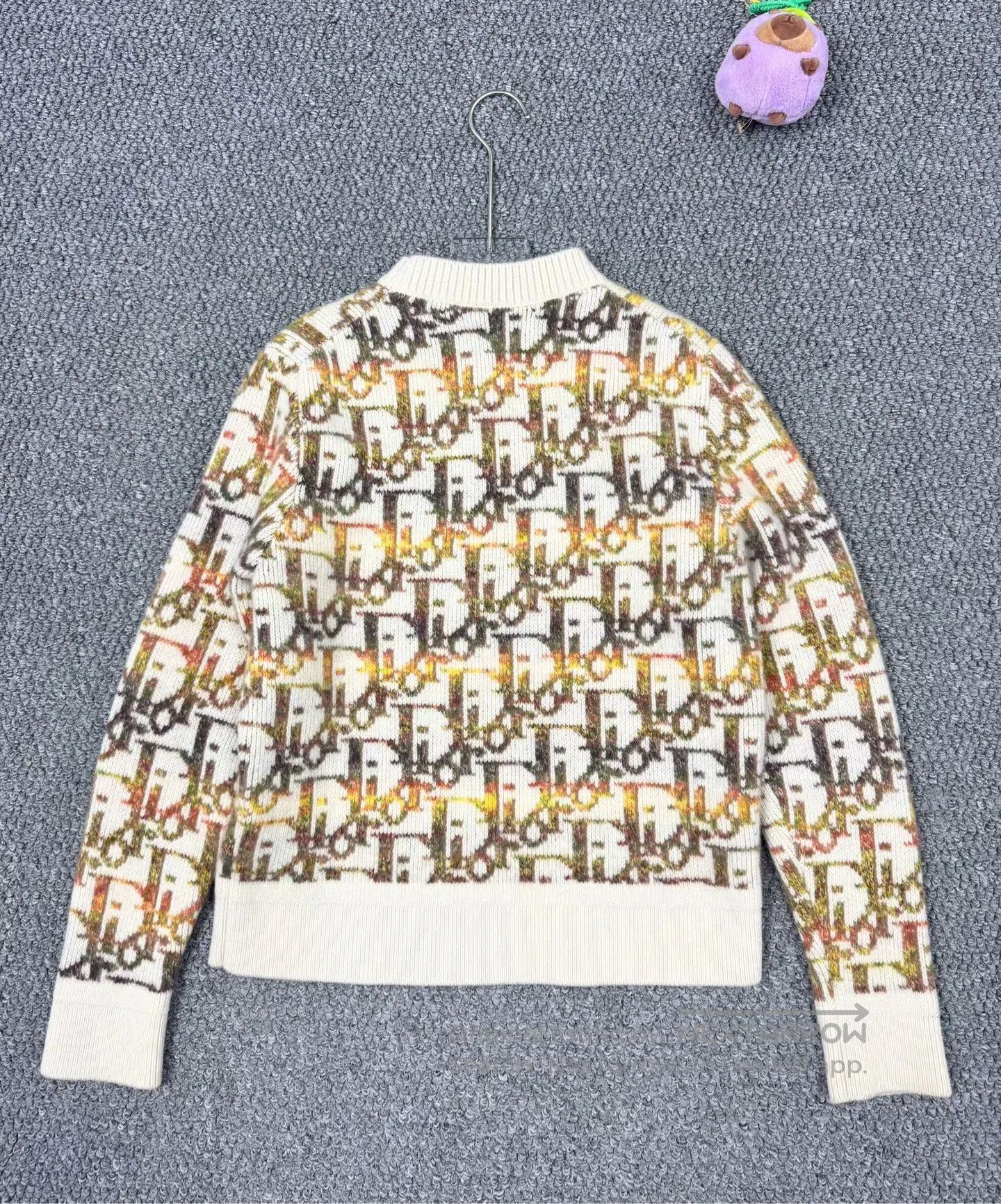 Dior Dior Yellow Colorful Full Print Logo Knit Sweater| Size S / US 4 / IT 40 - 2 Thumbnail