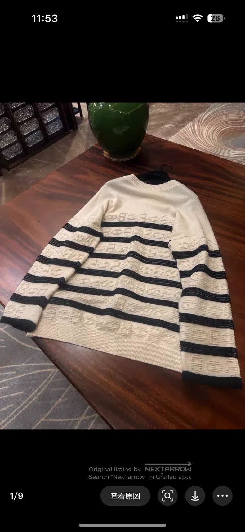 Hermes Hermes Pig Nose Sweater, Classic Black and White Stripes Size XS / US 0-2 / IT 36-38 - 2 Thumbnail