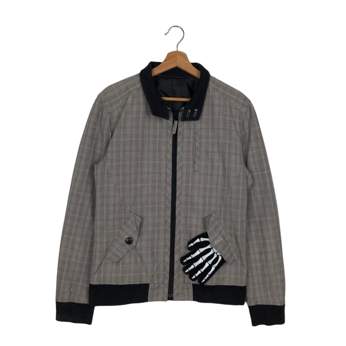 Japanese Brand VINTAGE BOMBER JACKET KLEIN PLUS HOMME TARTAN DESIGN Size US M / EU 48-50 / 2 - 1 Thumbnail